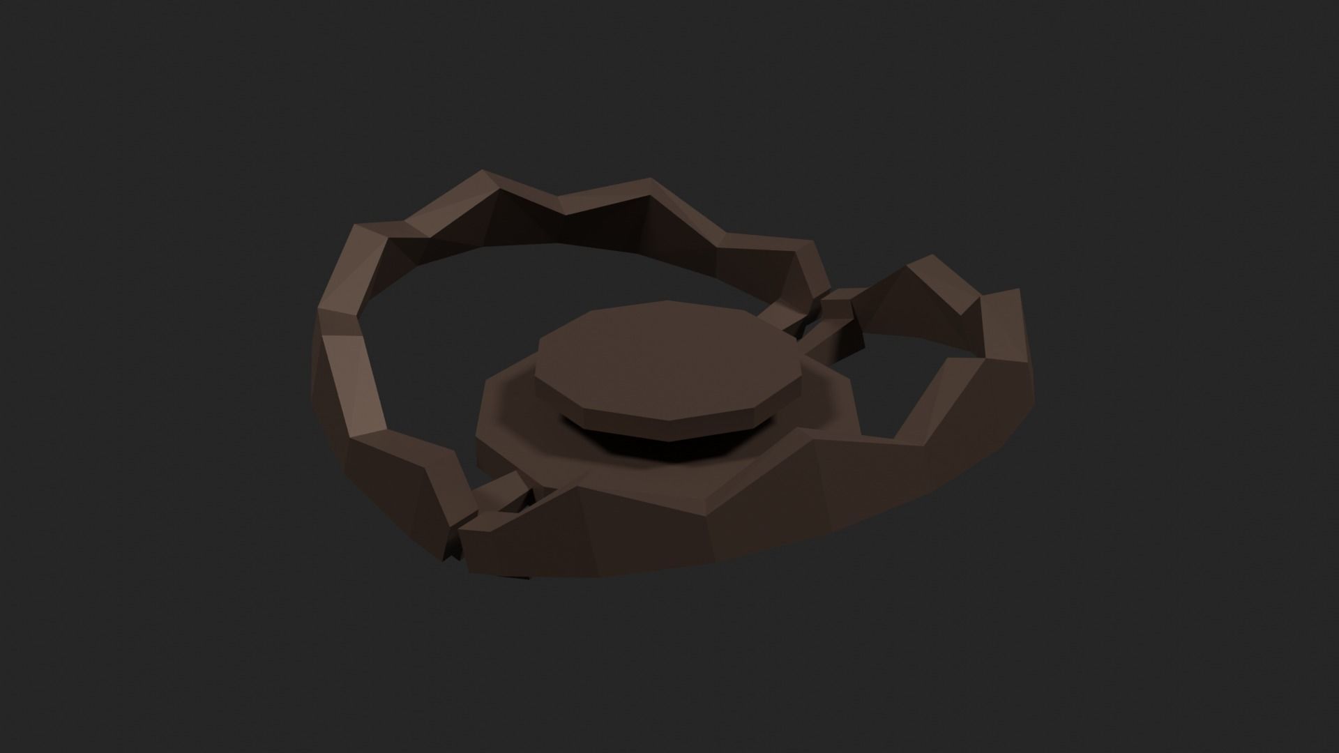 Lowpoly Beartrap ring Low-poly 3D model_30