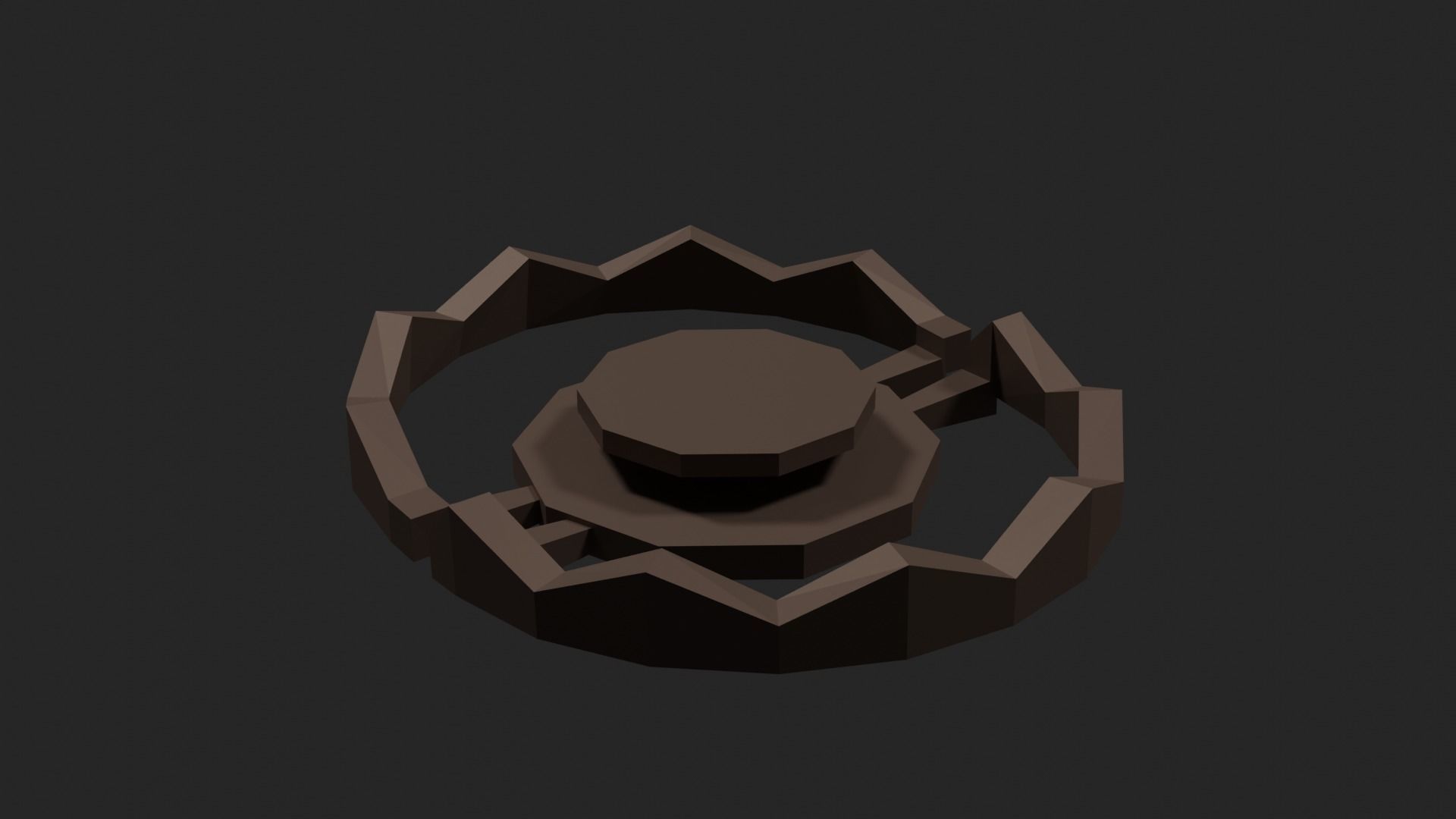 Lowpoly Beartrap ring Low-poly 3D model_17