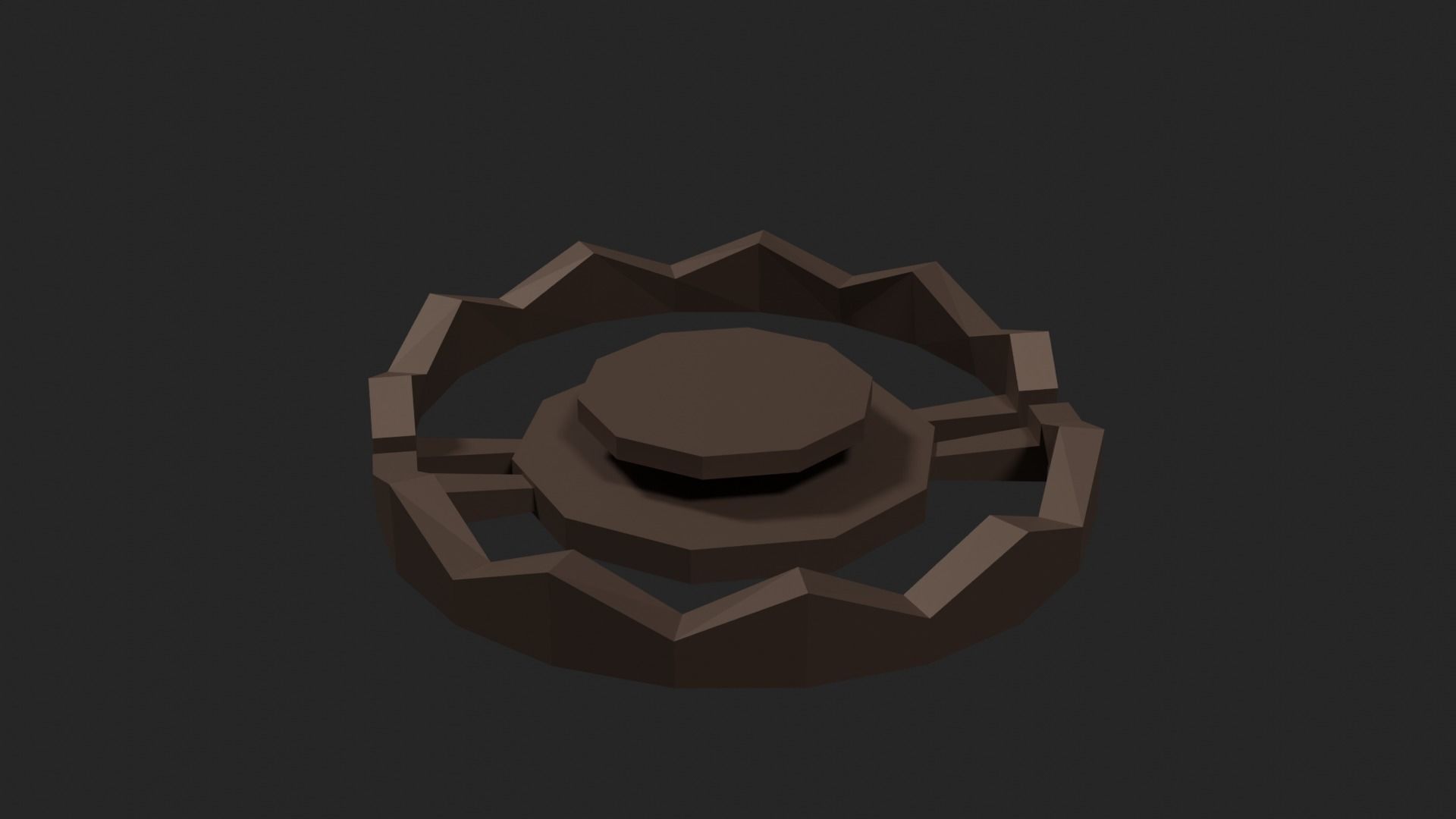Lowpoly Beartrap ring Low-poly 3D model_5