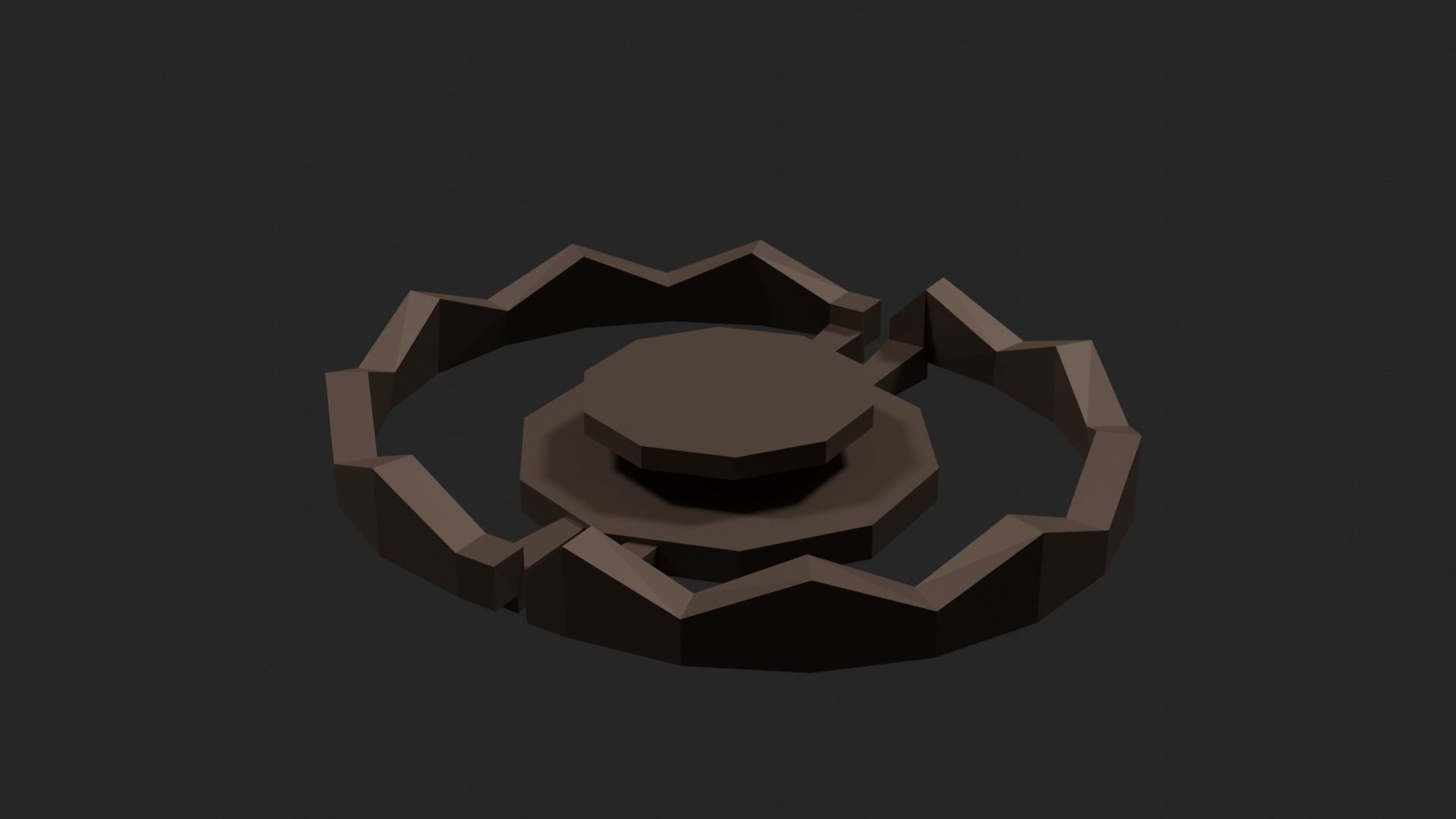 Lowpoly Beartrap ring Low-poly 3D model_15
