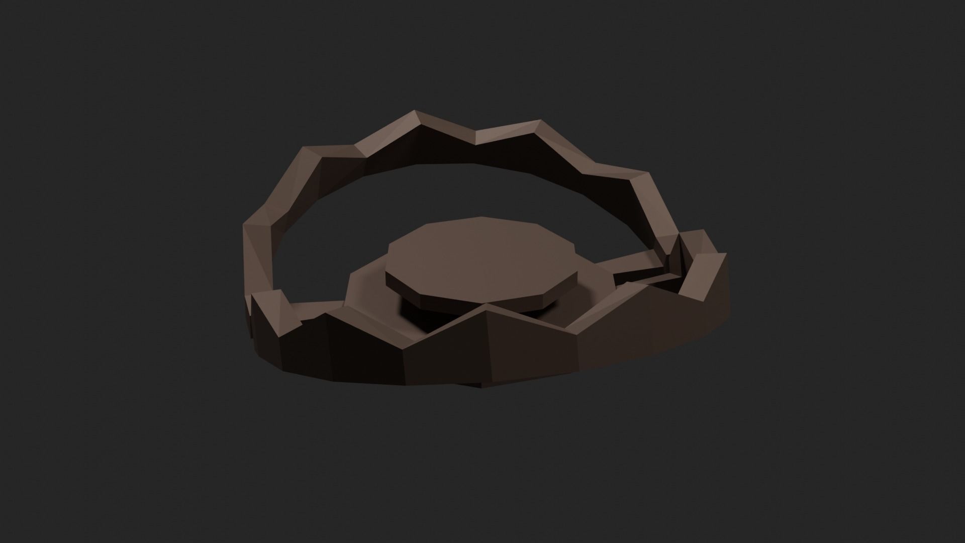 Lowpoly Beartrap ring Low-poly 3D model_19