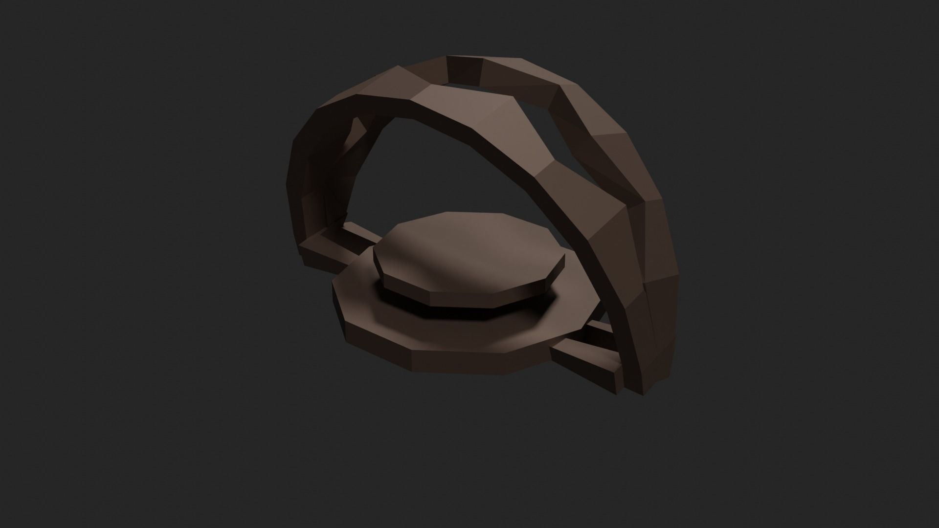 Lowpoly Beartrap ring Low-poly 3D model_24