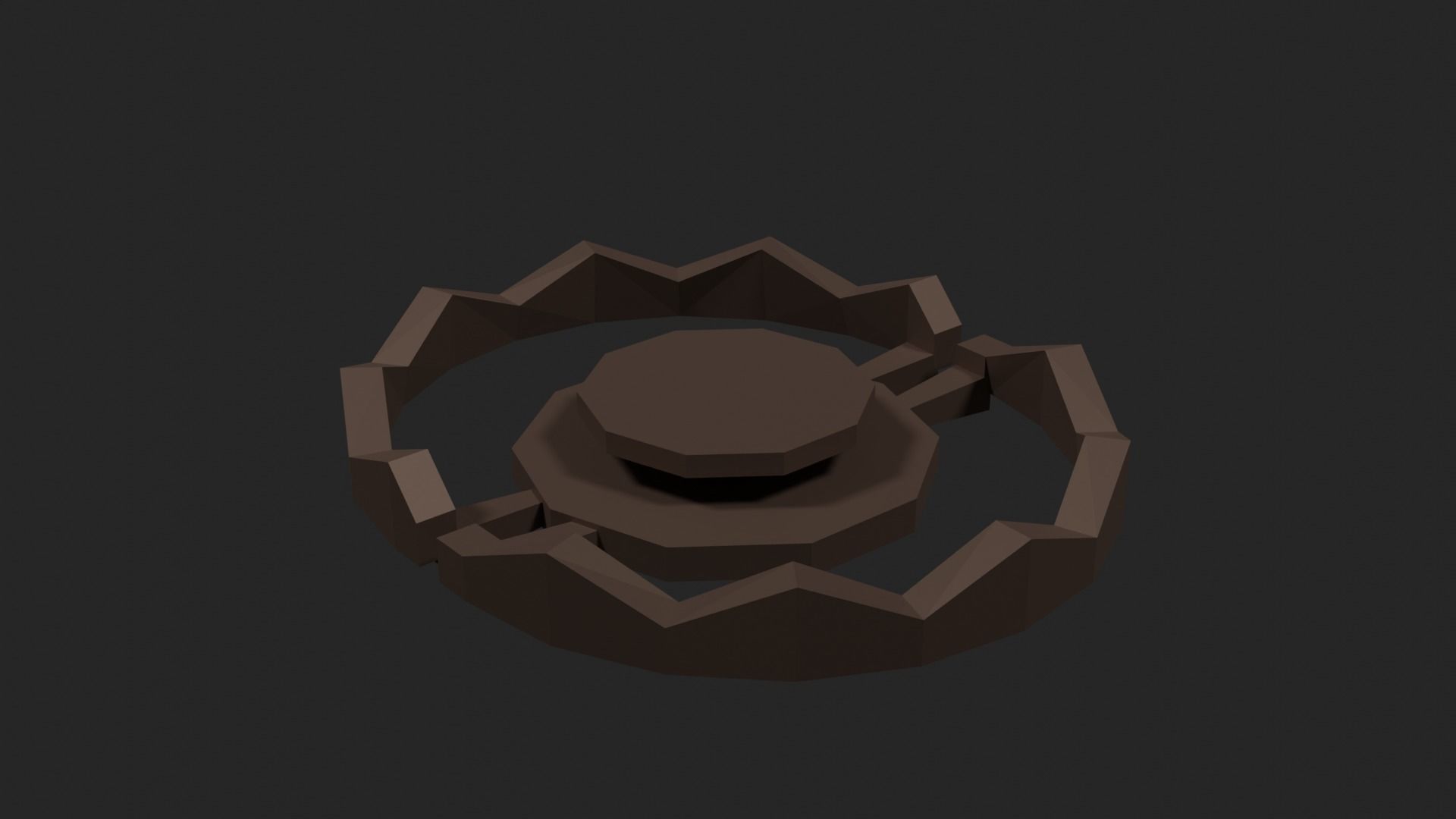 Lowpoly Beartrap ring Low-poly 3D model_2