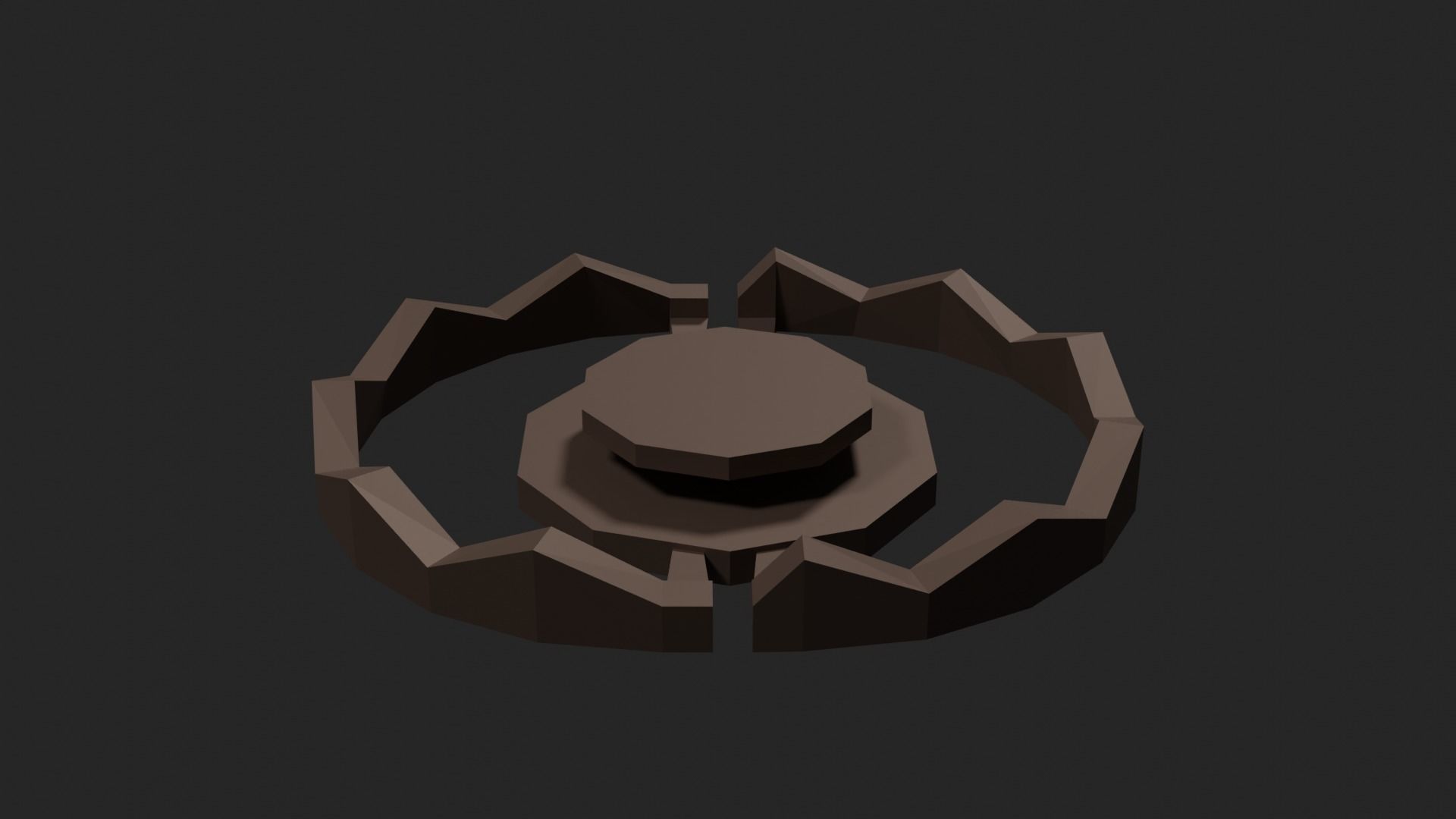 Lowpoly Beartrap ring Low-poly 3D model_12