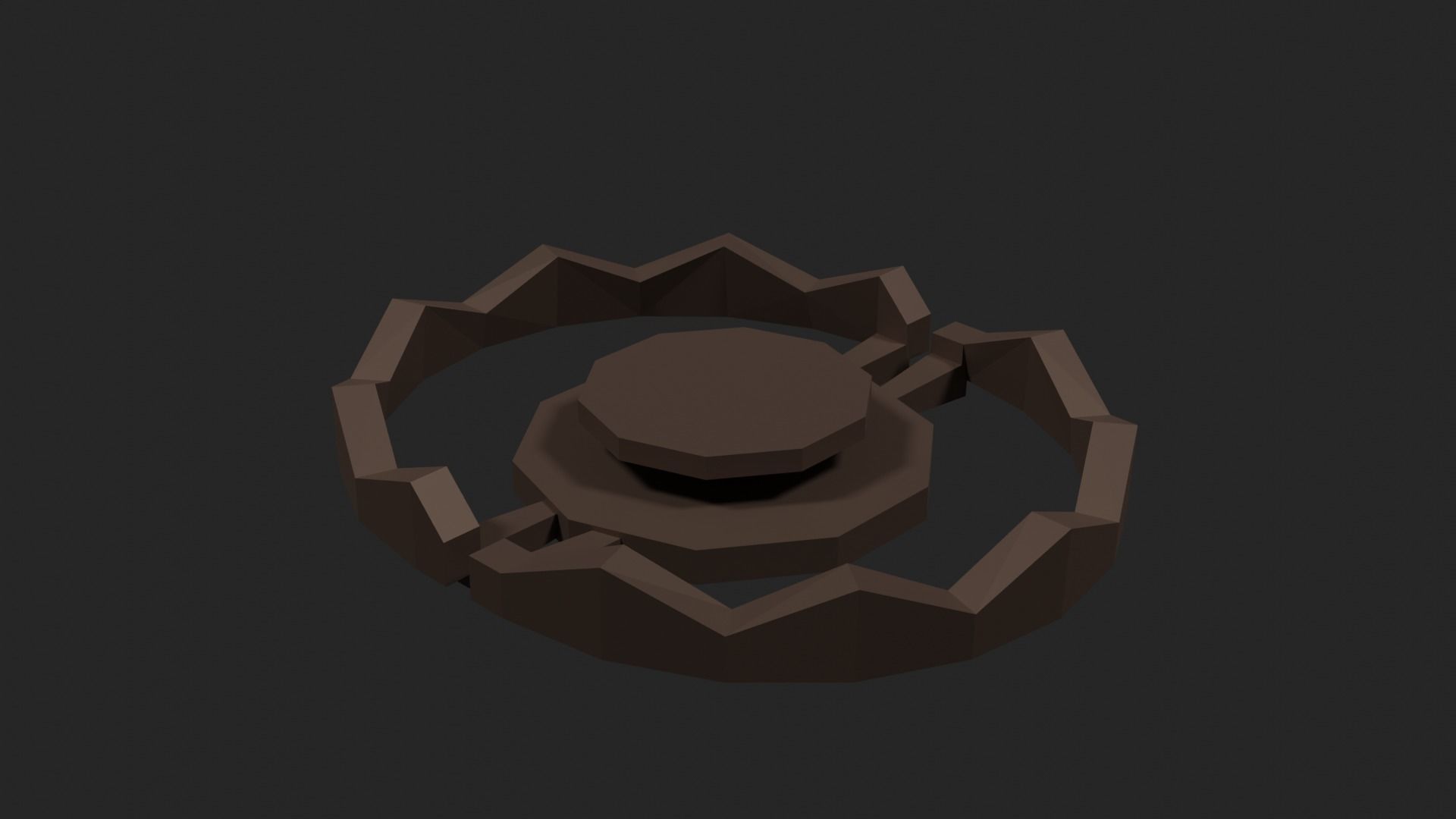Lowpoly Beartrap ring Low-poly 3D model_32