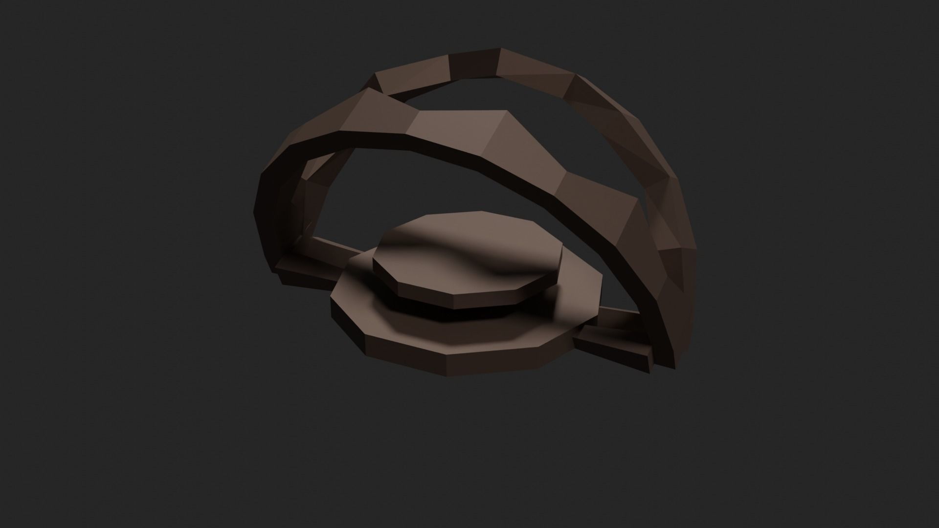 Lowpoly Beartrap ring Low-poly 3D model_23