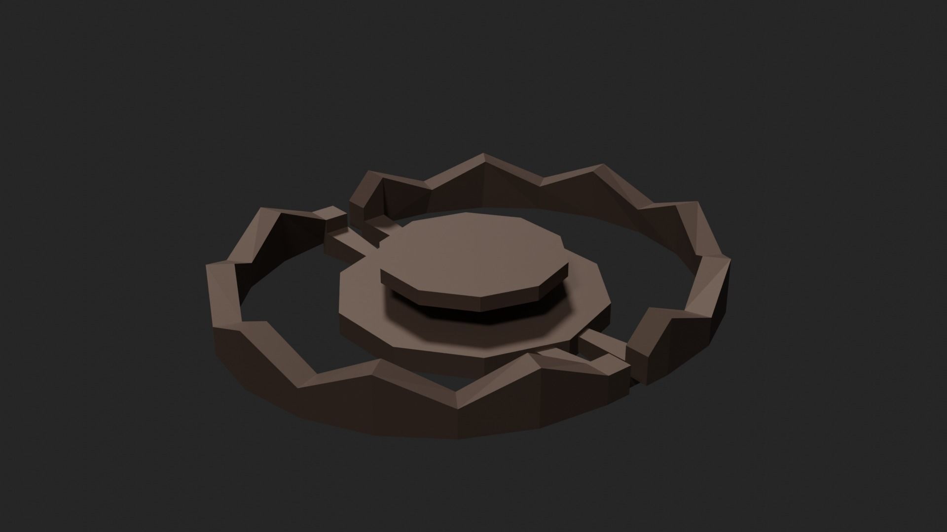 Lowpoly Beartrap ring Low-poly 3D model_9