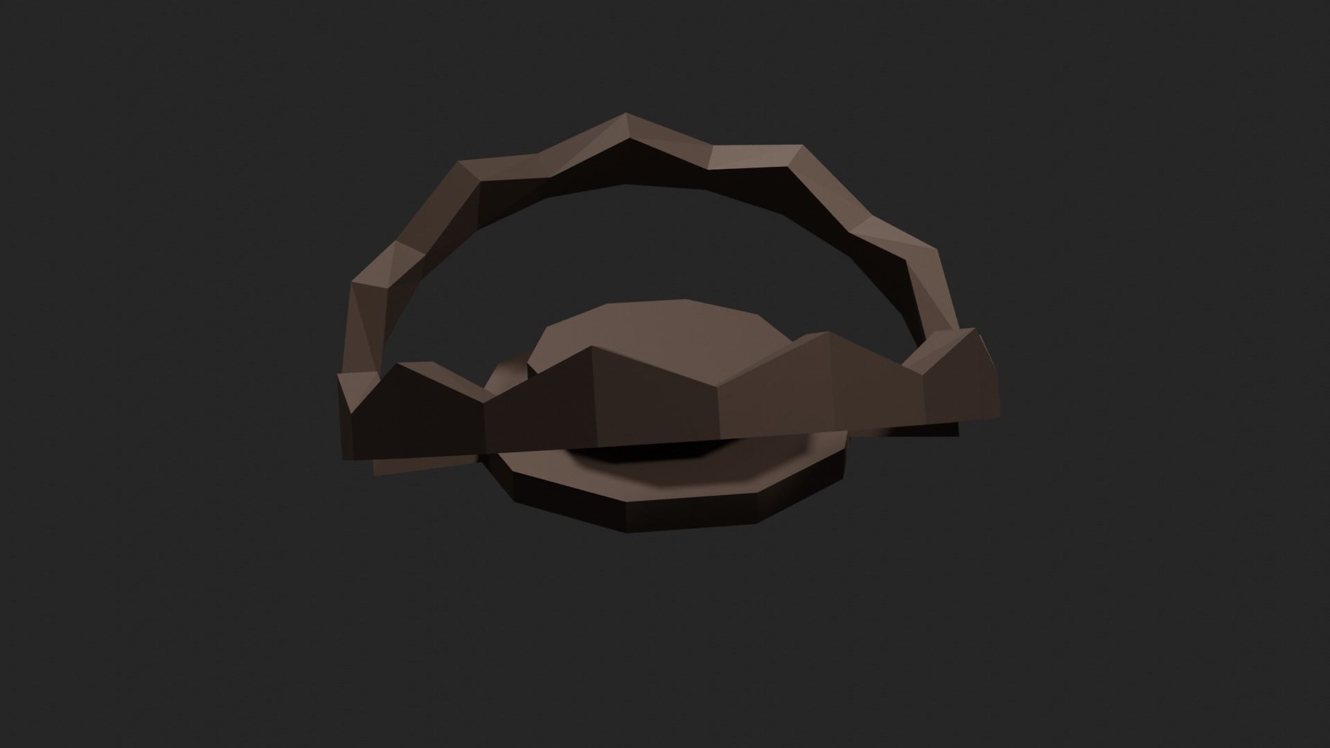 Lowpoly Beartrap ring Low-poly 3D model_20