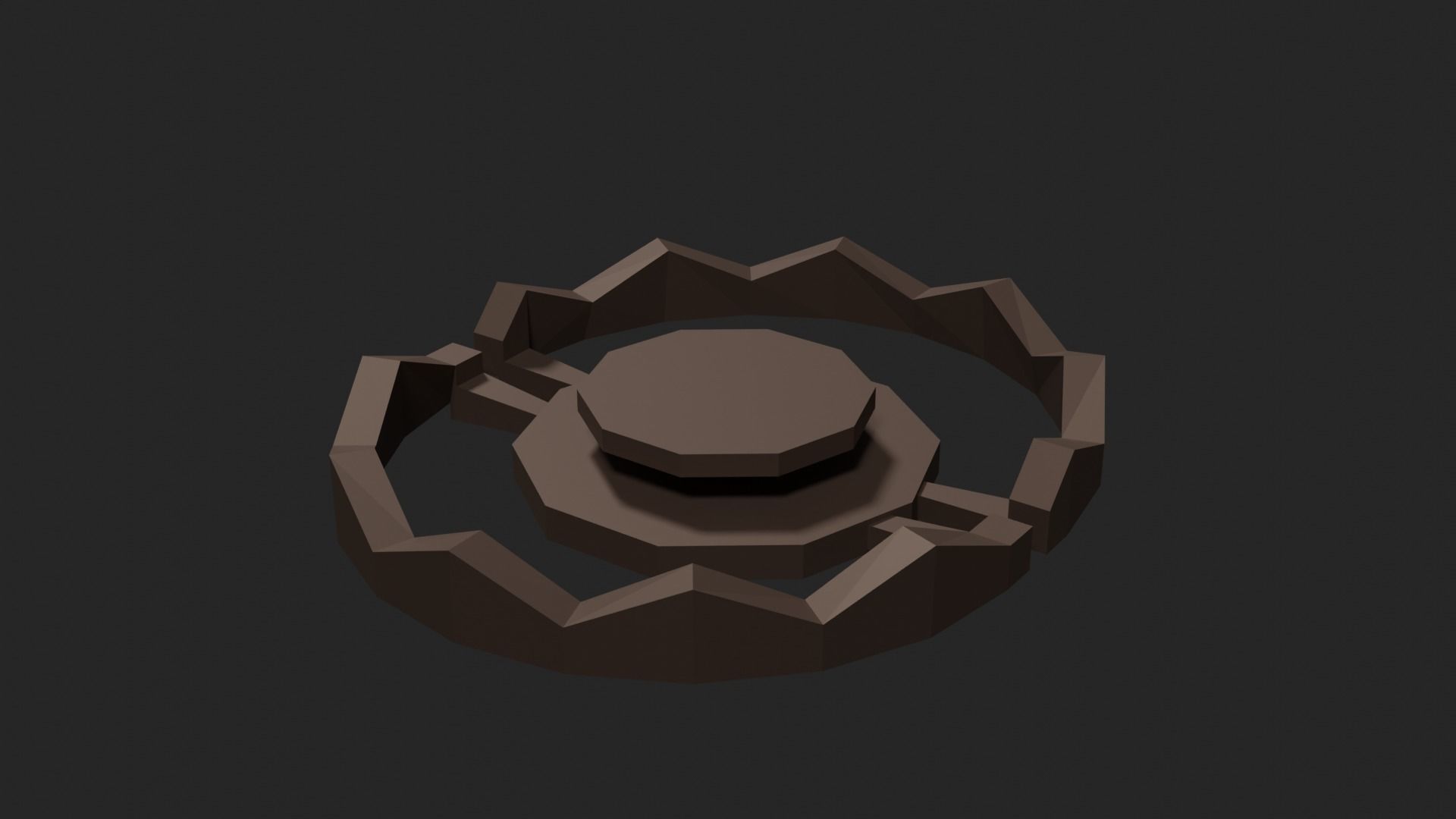 Lowpoly Beartrap ring Low-poly 3D model_8