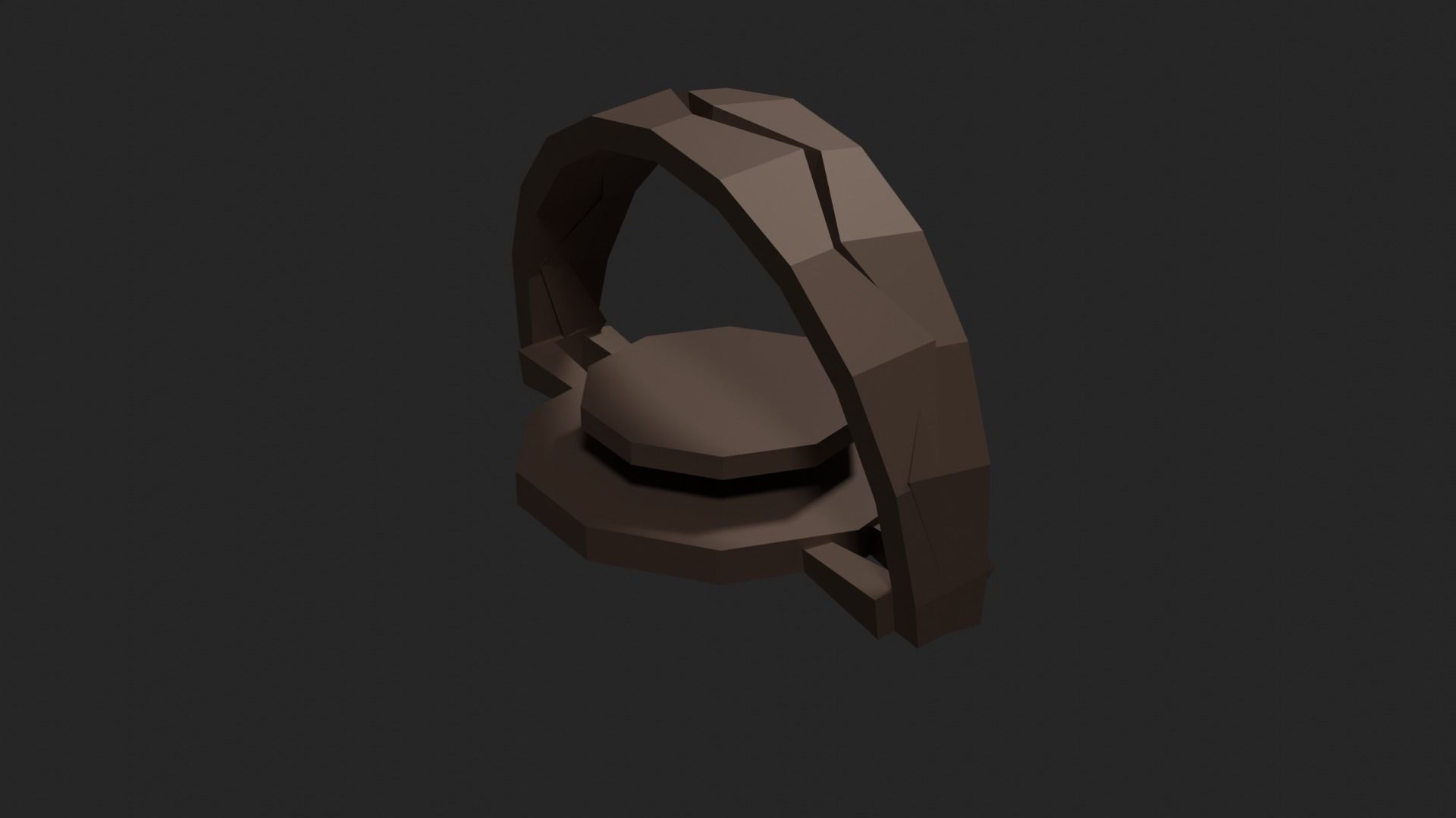 Lowpoly Beartrap ring Low-poly 3D model_25