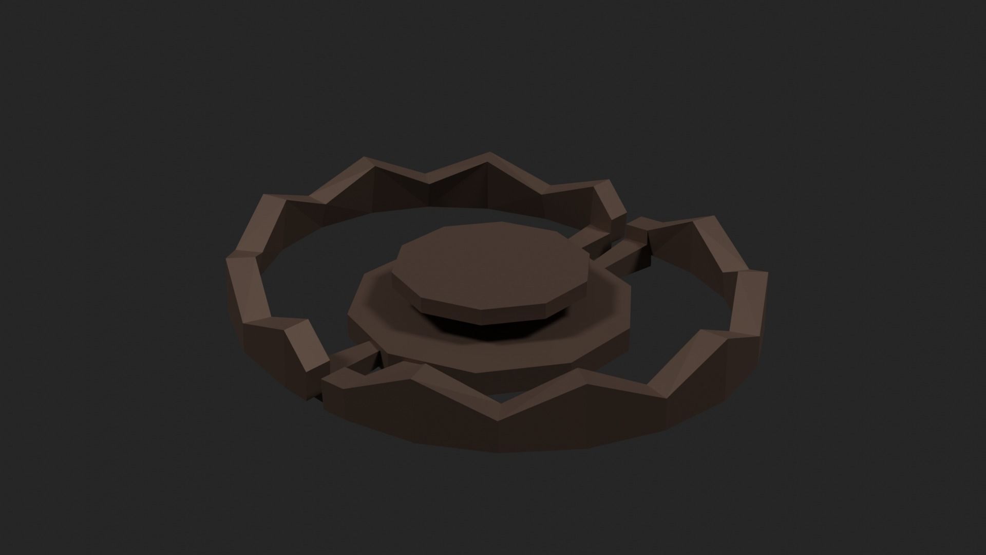 Lowpoly Beartrap ring Low-poly 3D model_31