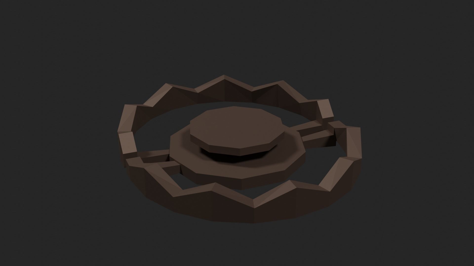 Lowpoly Beartrap ring Low-poly 3D model_4