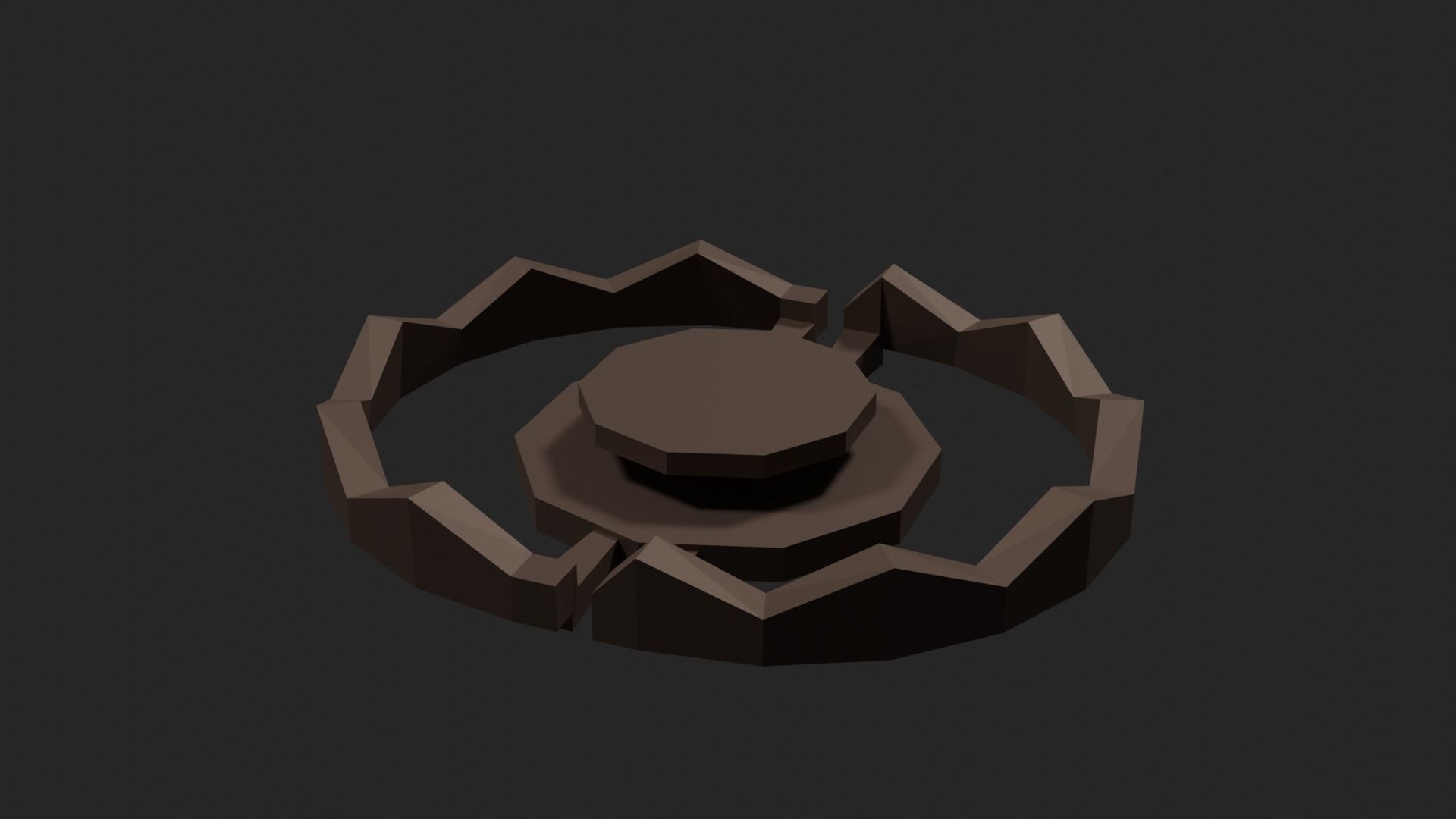 Lowpoly Beartrap ring Low-poly 3D model_14