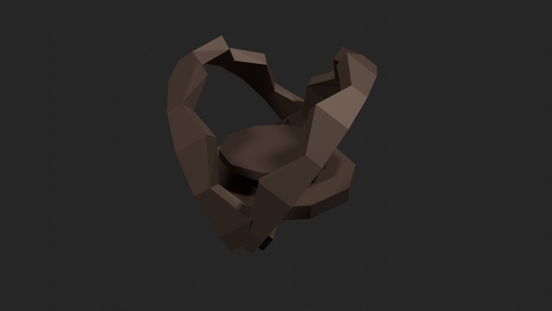 Lowpoly Beartrap ring Low-poly 3D model_28