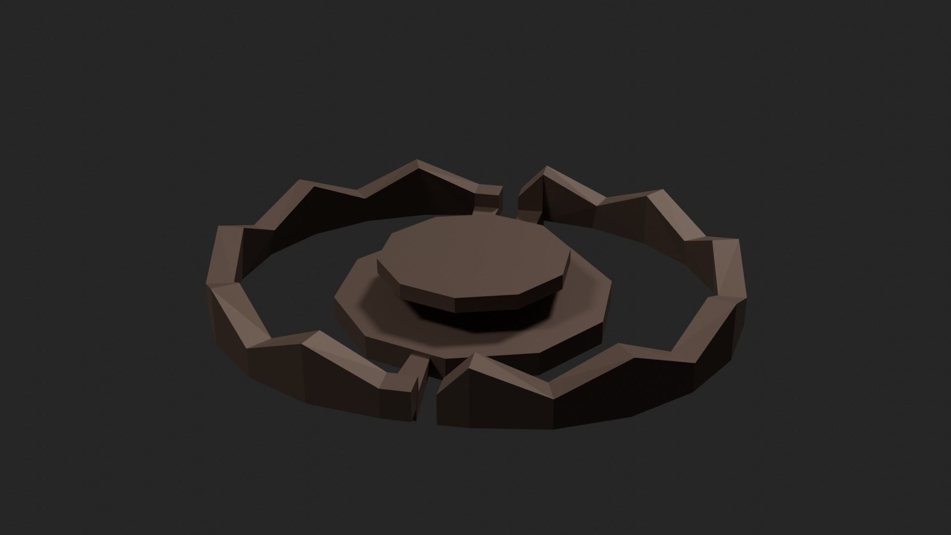 Lowpoly Beartrap ring Low-poly 3D model_13