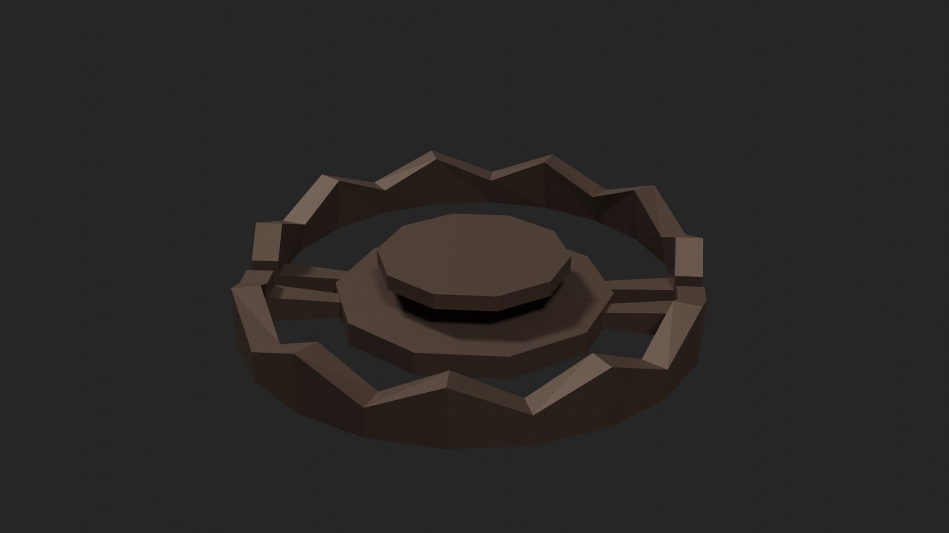Lowpoly Beartrap ring Low-poly 3D model_6