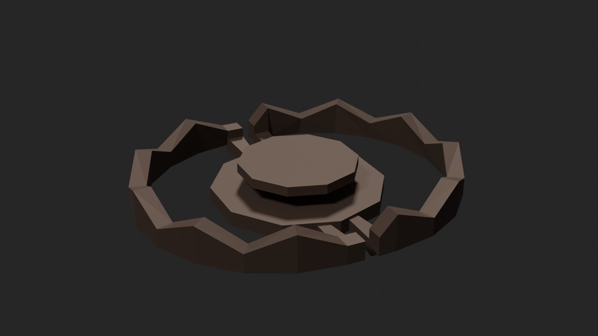 Lowpoly Beartrap ring Low-poly 3D model_10