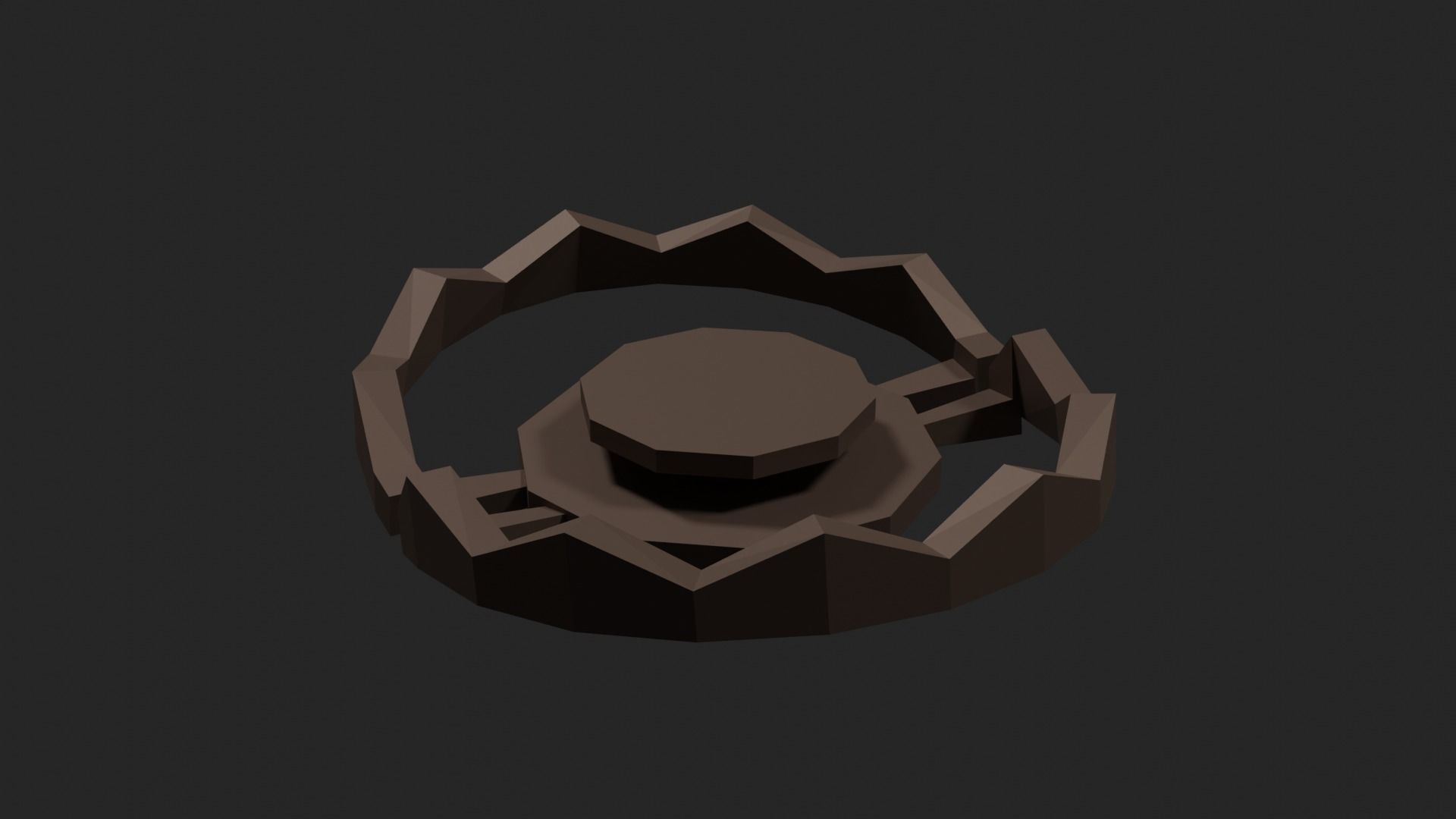Lowpoly Beartrap ring Low-poly 3D model_18