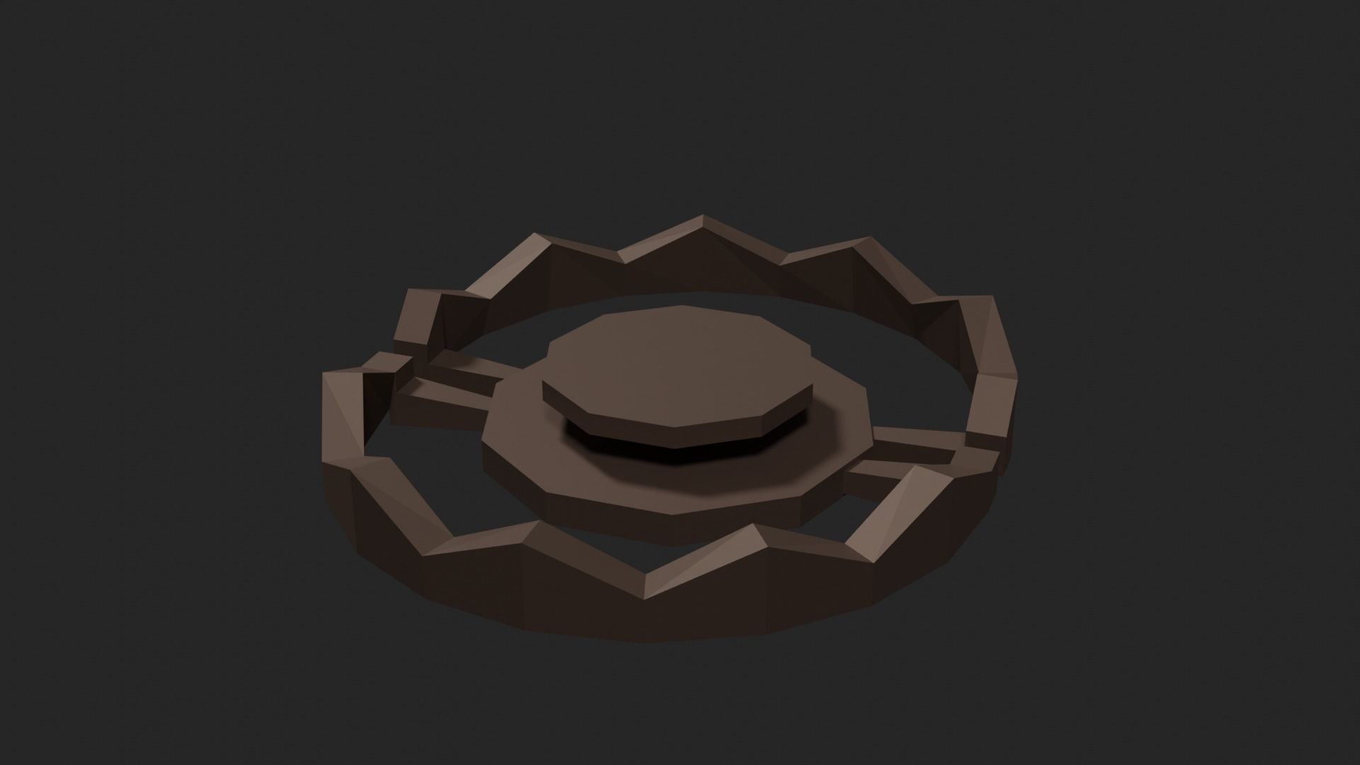 Lowpoly Beartrap ring Low-poly 3D model_7