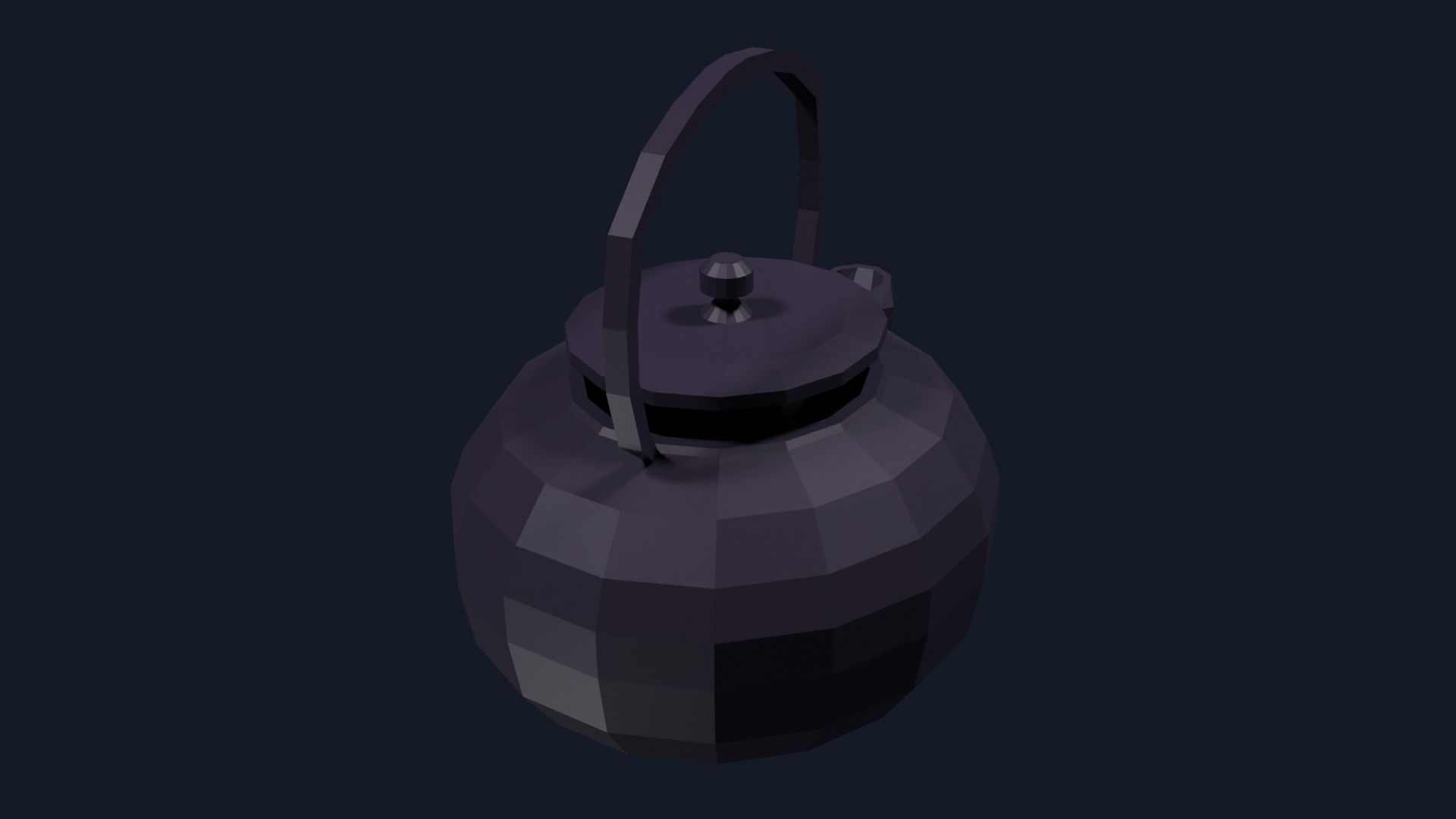 Lowpoly Teapot Low-poly 3D model_12
