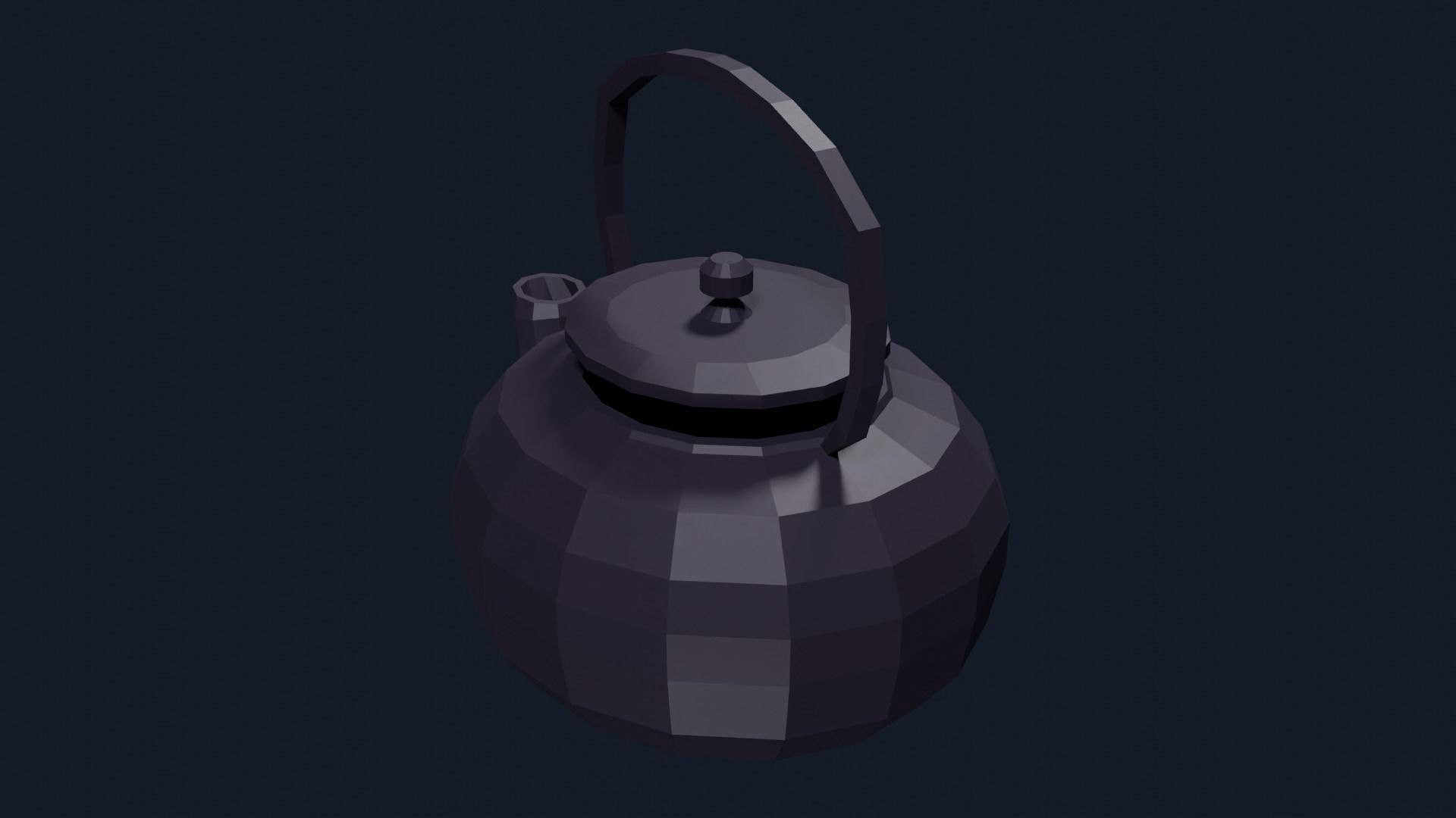 Lowpoly Teapot Low-poly 3D model_8