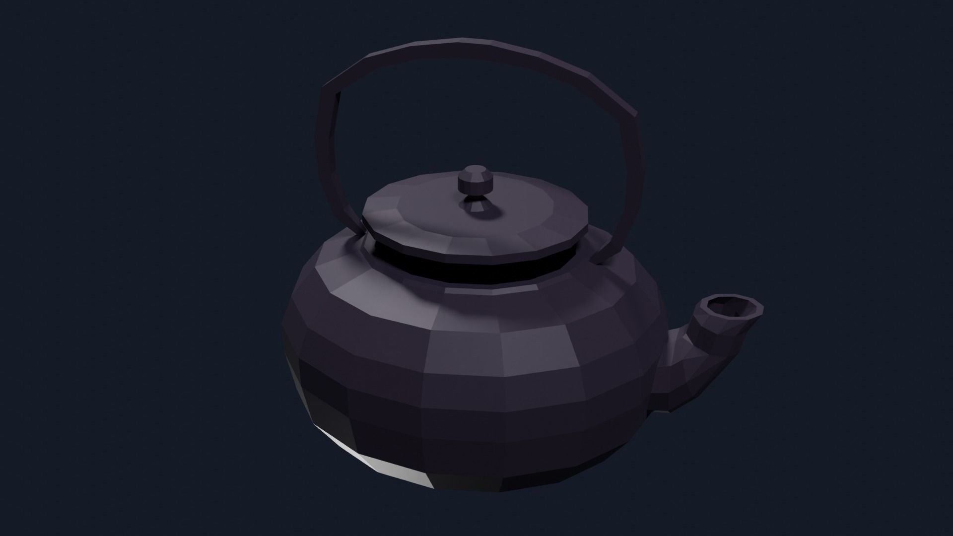 Lowpoly Teapot Low-poly 3D model_20
