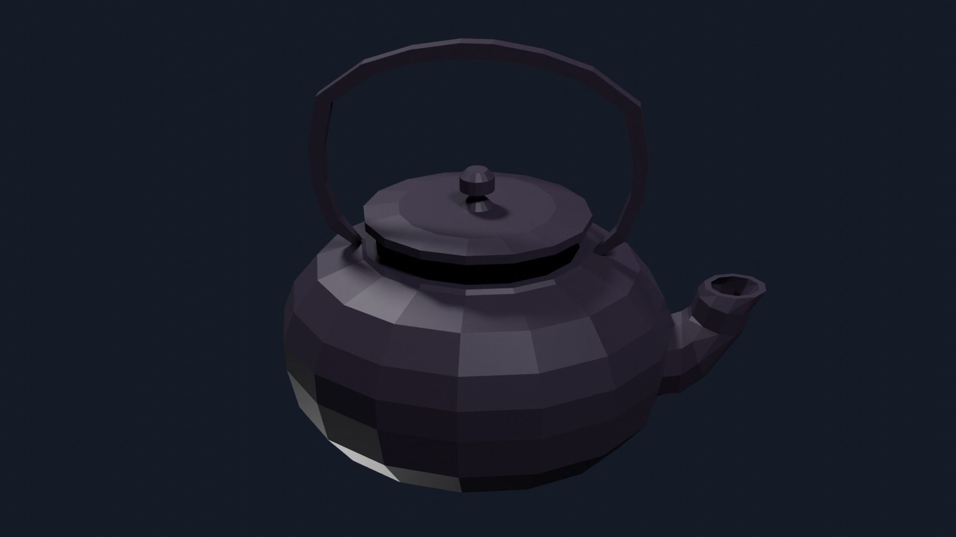 Lowpoly Teapot Low-poly 3D model_19