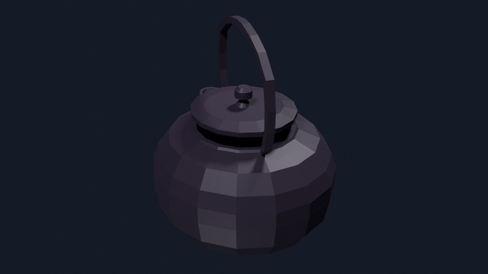 Lowpoly Teapot Low-poly 3D model_9