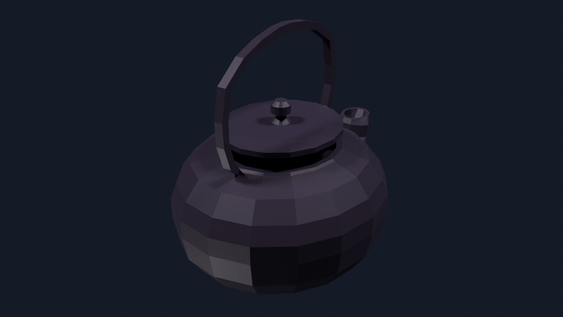 Lowpoly Teapot Low-poly 3D model_13