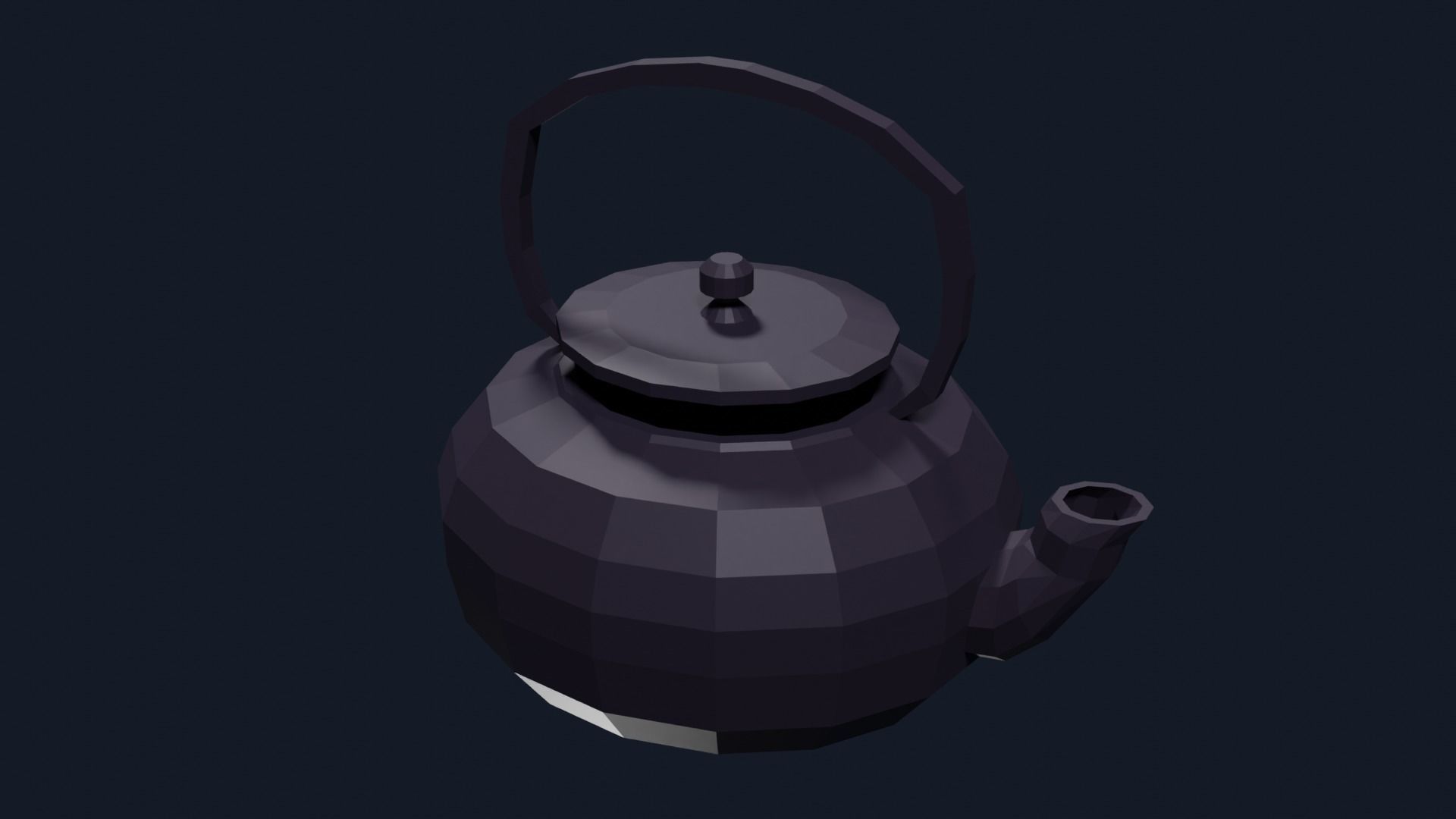 Lowpoly Teapot Low-poly 3D model_21