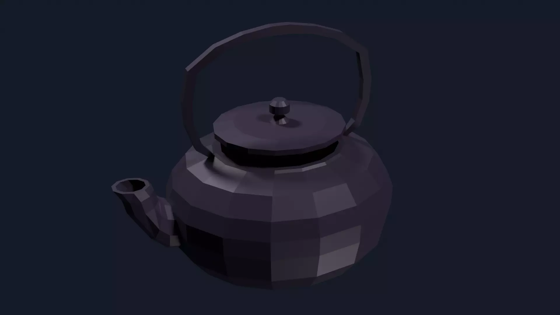 Lowpoly Teapot Low-poly 3D model_0