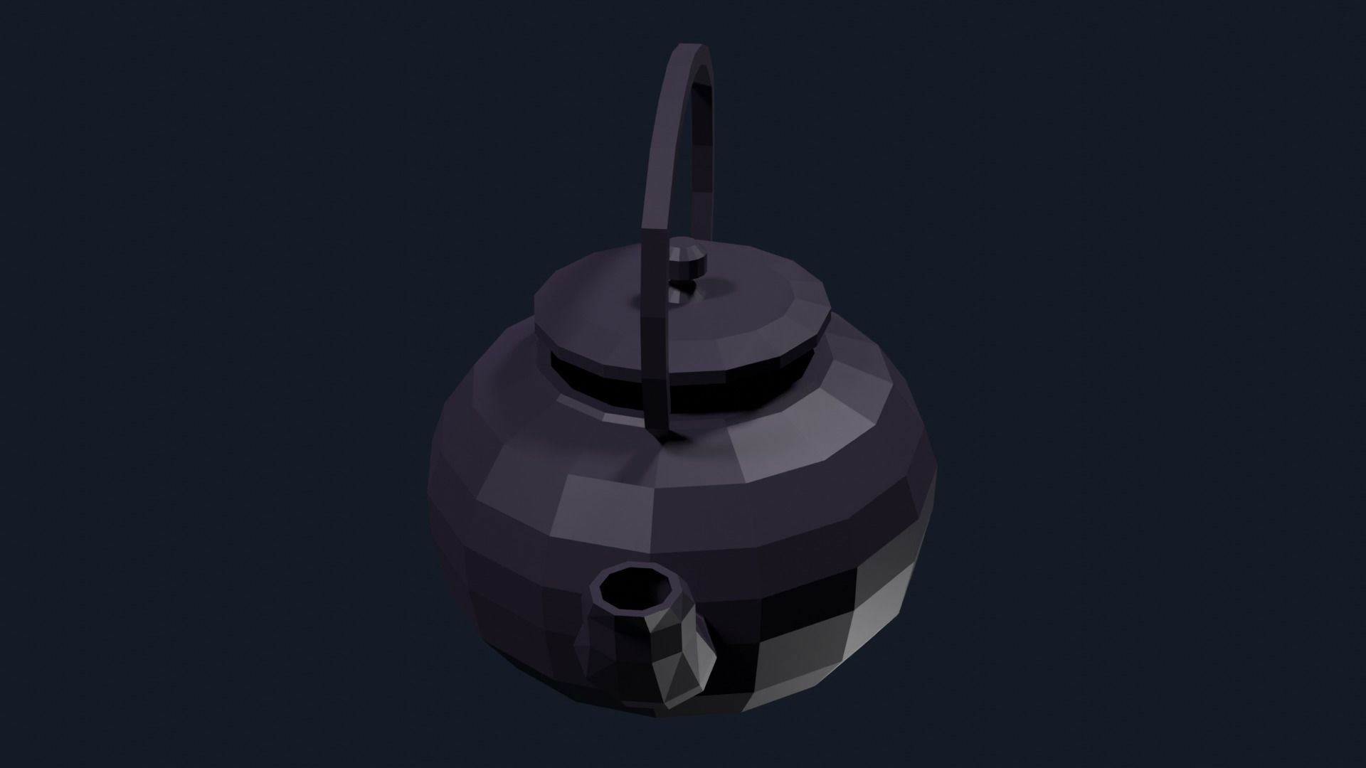 Lowpoly Teapot Low-poly 3D model_26