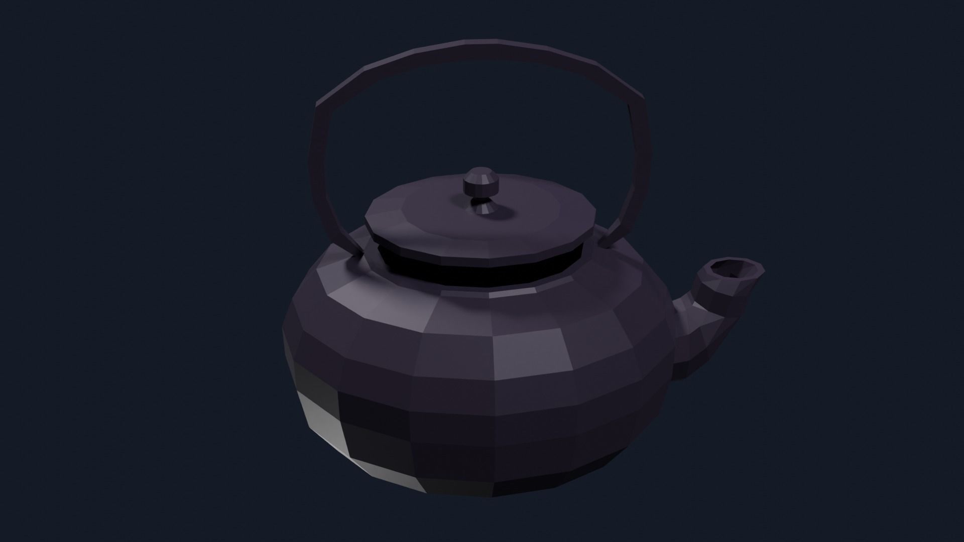 Lowpoly Teapot Low-poly 3D model_18