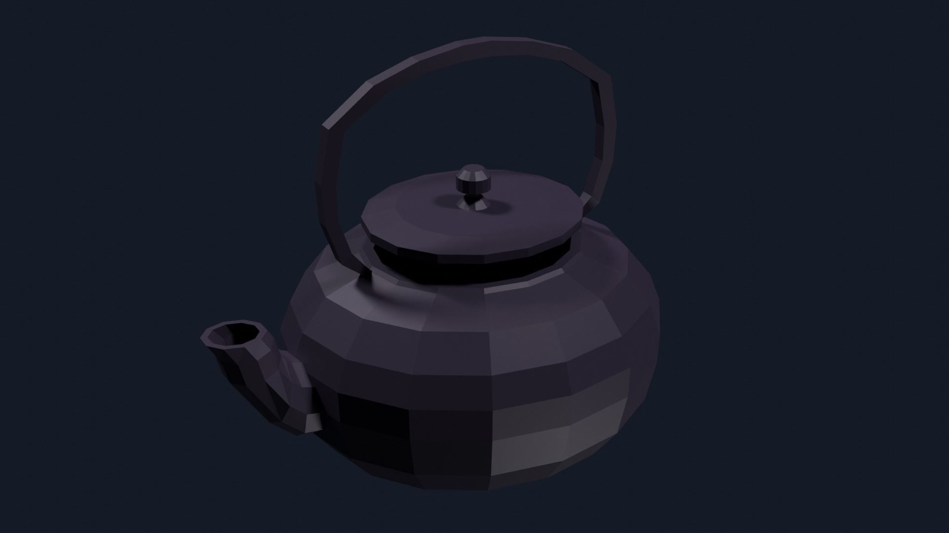 Lowpoly Teapot Low-poly 3D model_30
