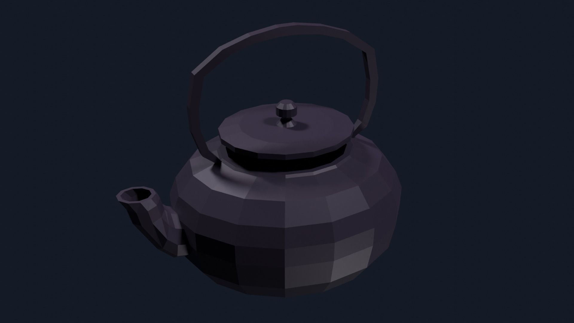 Lowpoly Teapot Low-poly 3D model_31