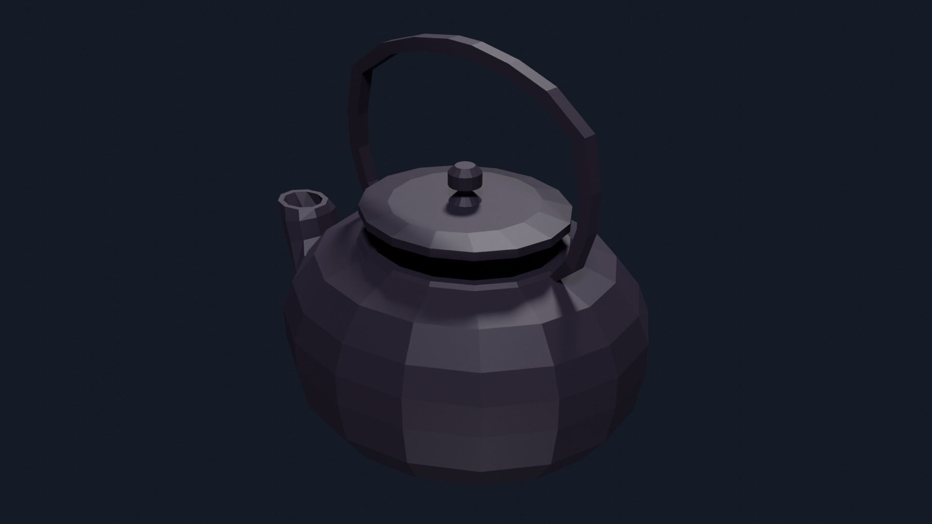 Lowpoly Teapot Low-poly 3D model_7