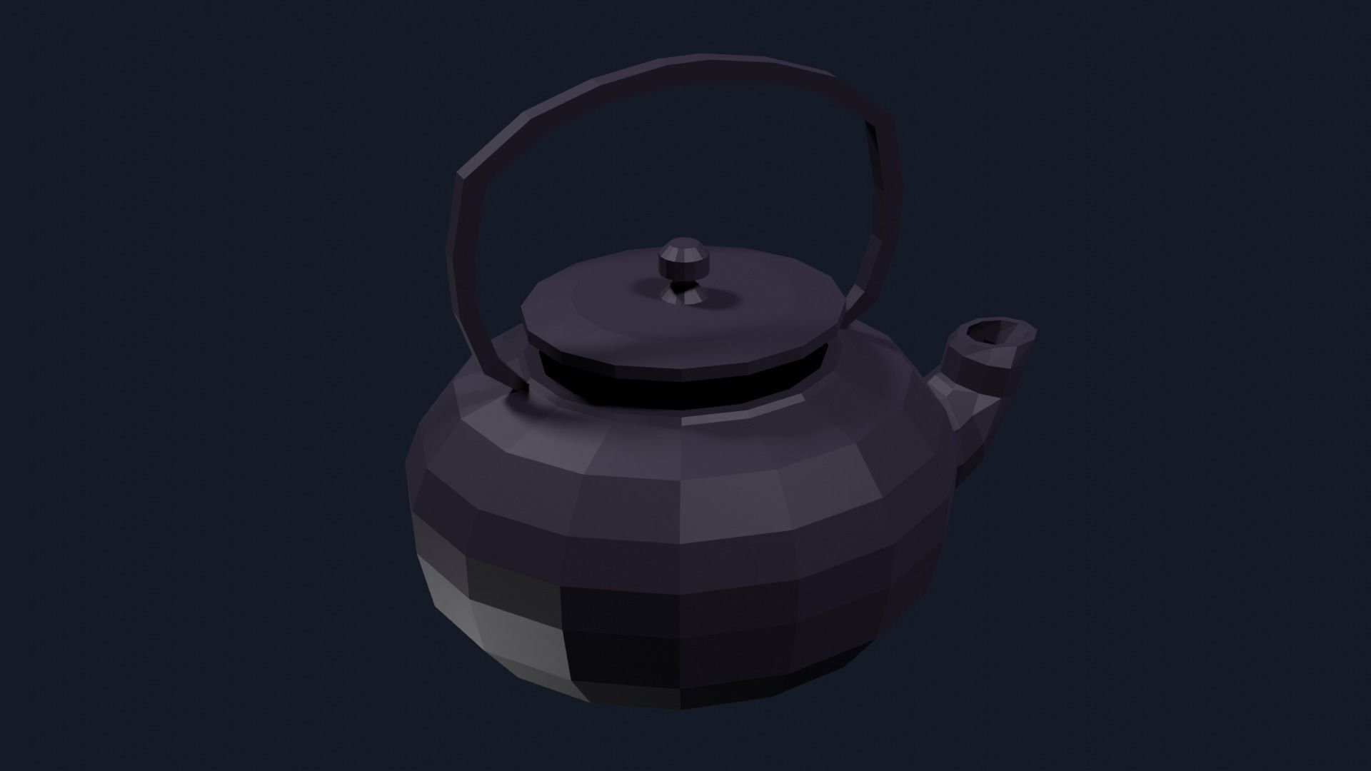 Lowpoly Teapot Low-poly 3D model_16