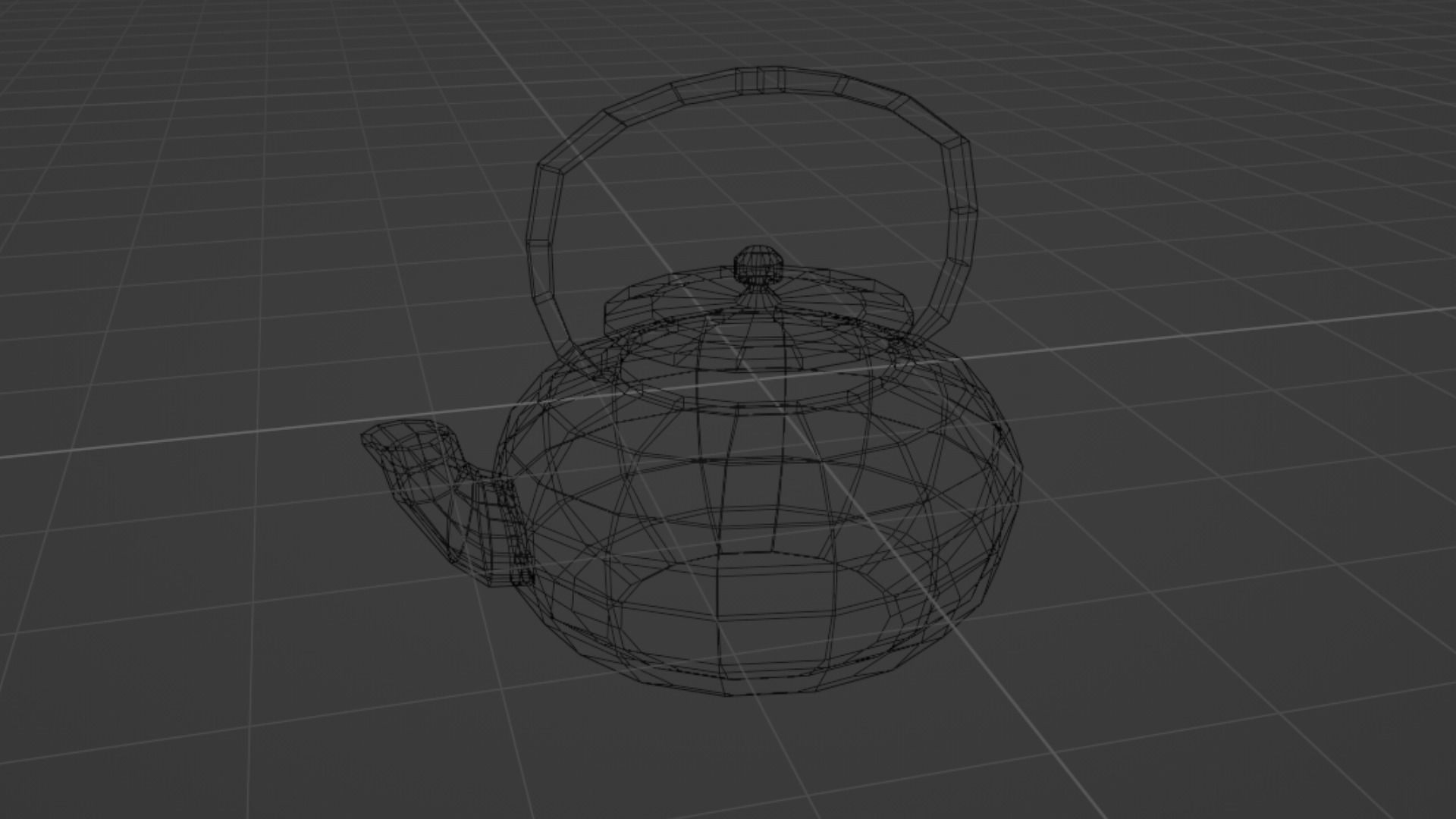 Lowpoly Teapot Low-poly 3D model_33