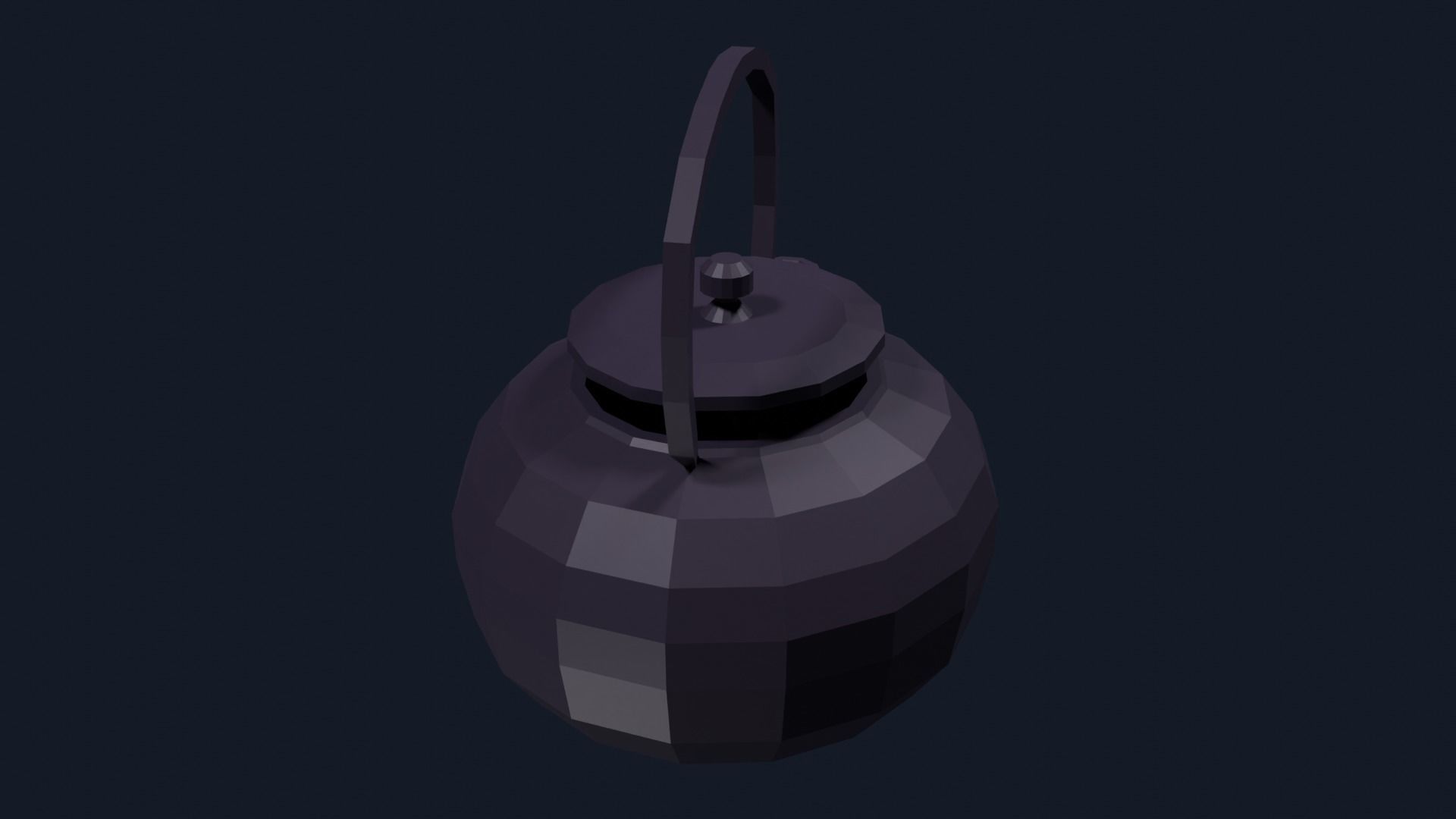 Lowpoly Teapot Low-poly 3D model_11