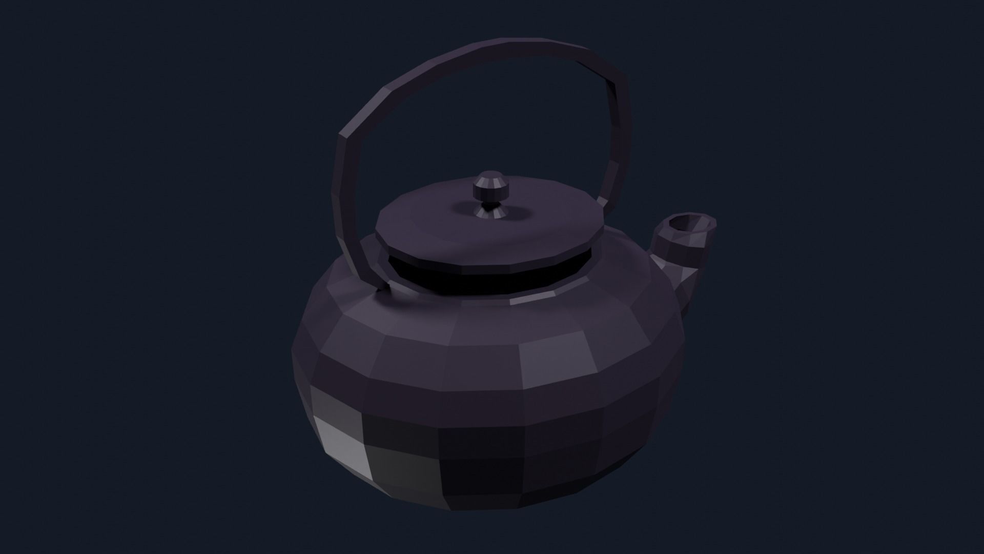 Lowpoly Teapot Low-poly 3D model_15