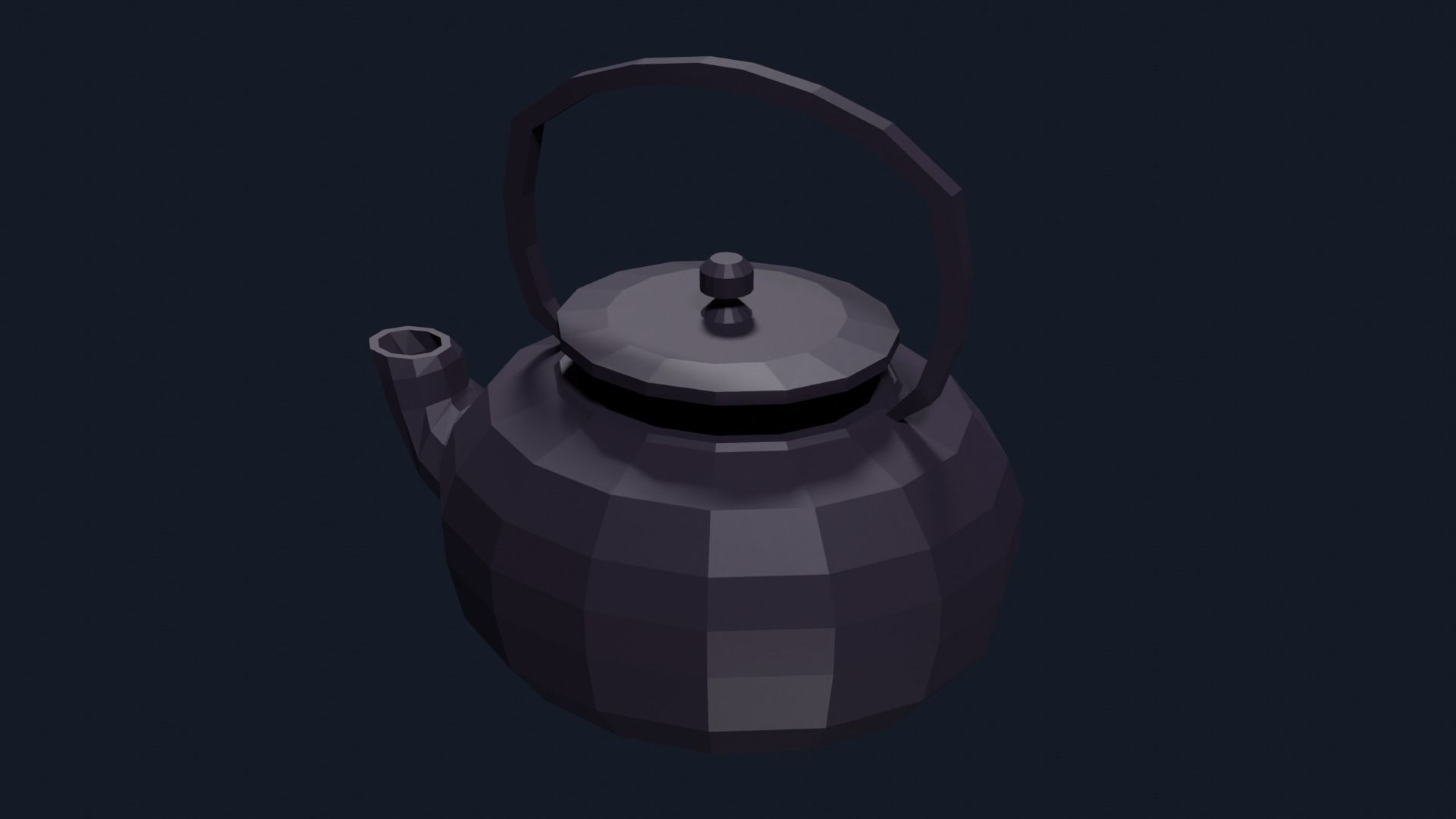 Lowpoly Teapot Low-poly 3D model_6