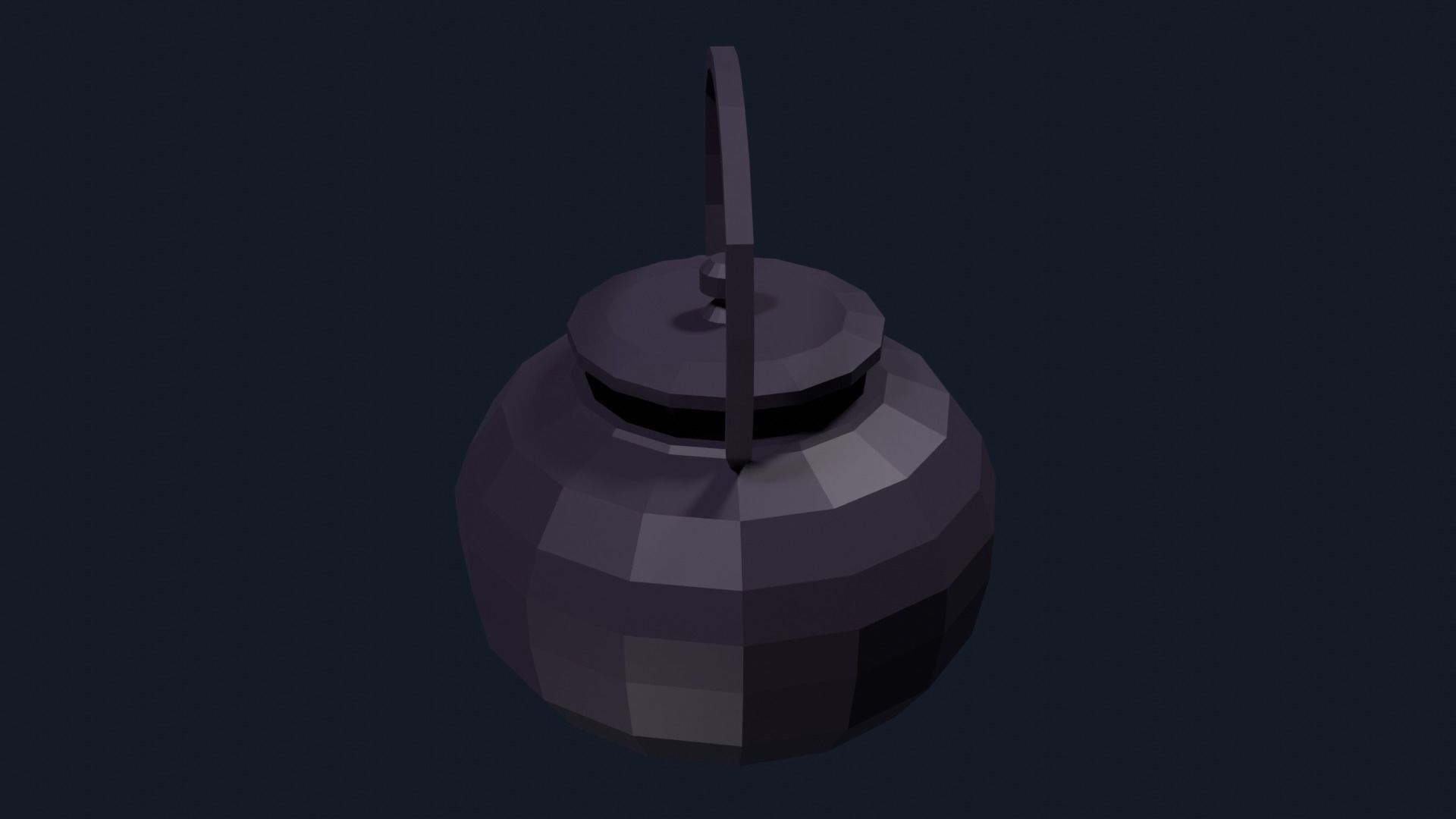 Lowpoly Teapot Low-poly 3D model_10