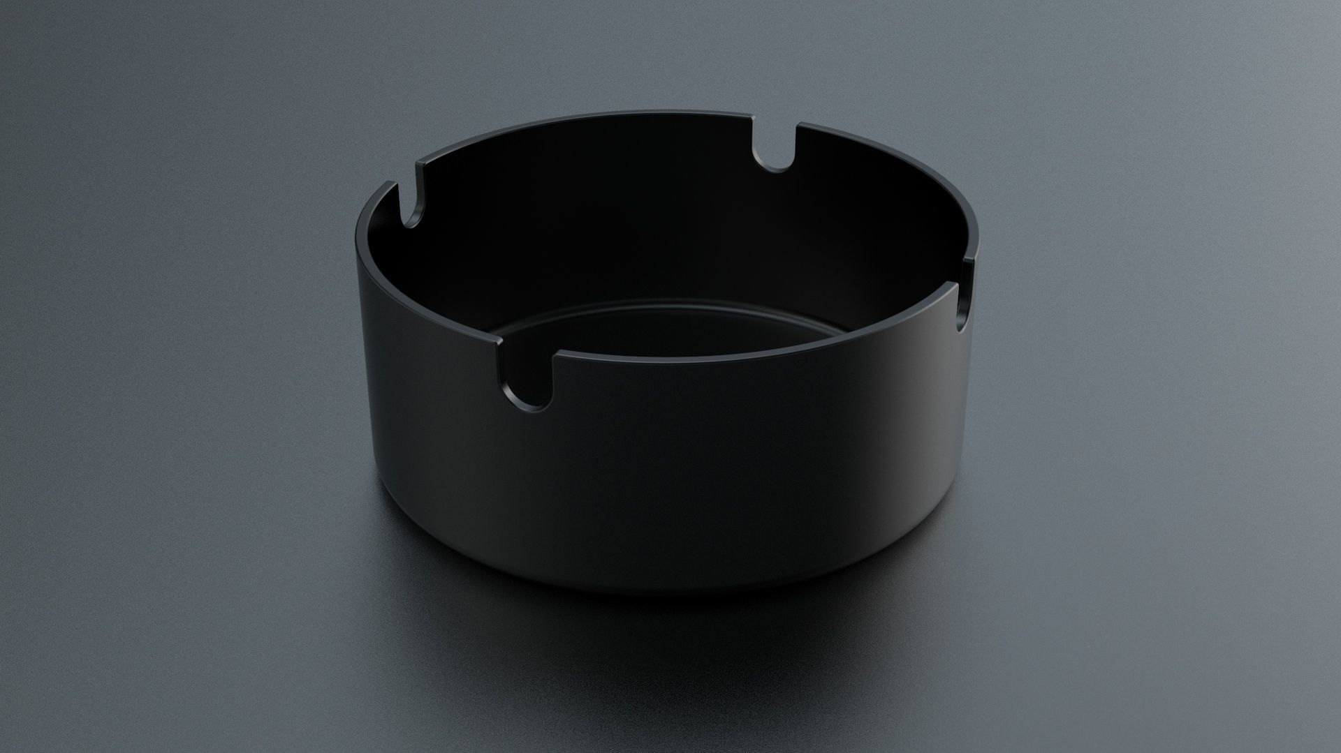 Metal Round Ashtray - 5 3D model_4