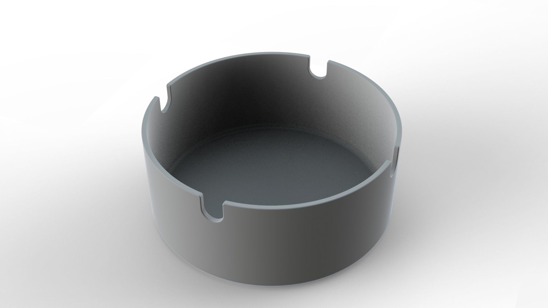 Metal Round Ashtray - 5 3D model_7