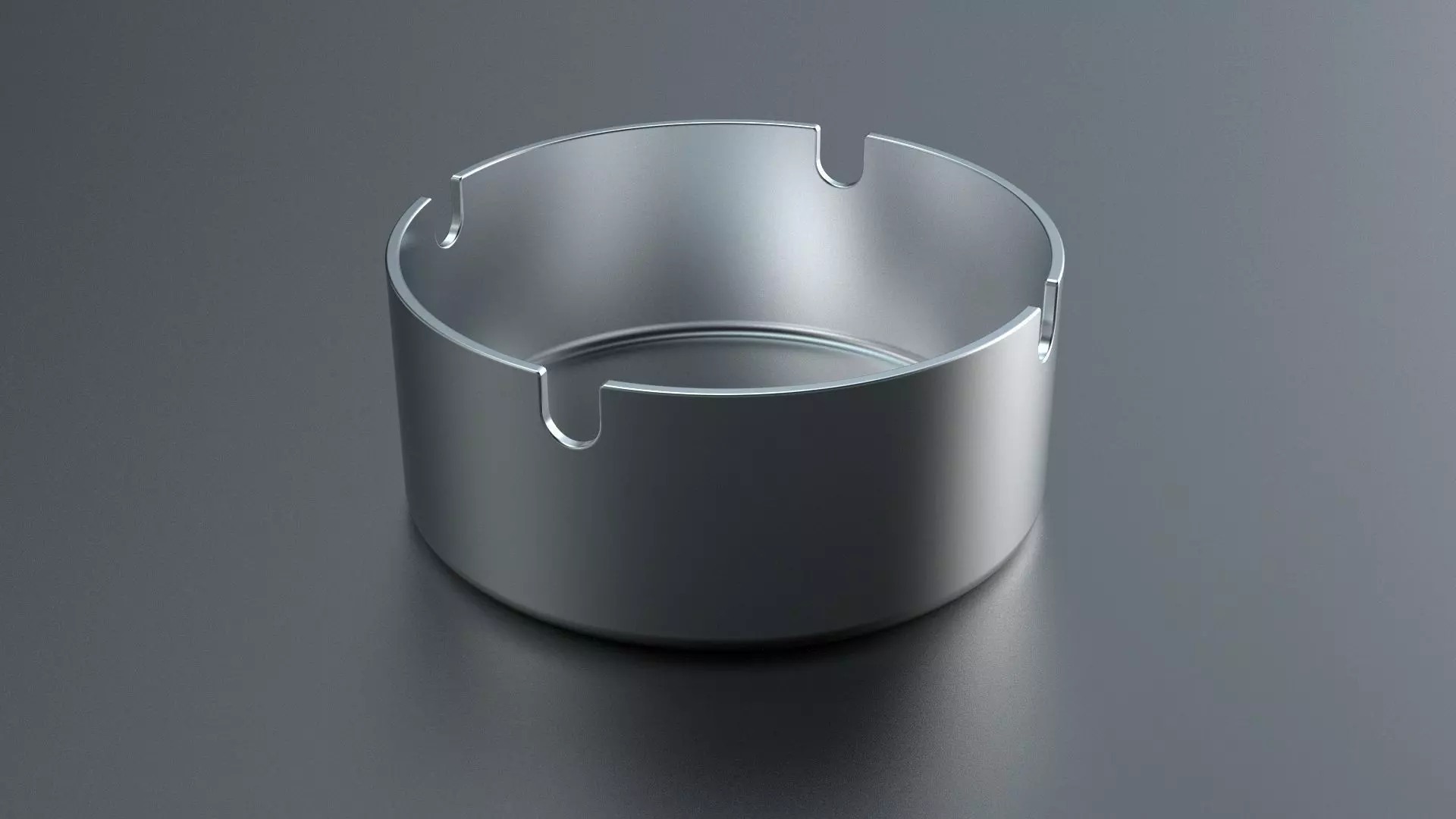 Metal Round Ashtray - 5 3D model_0