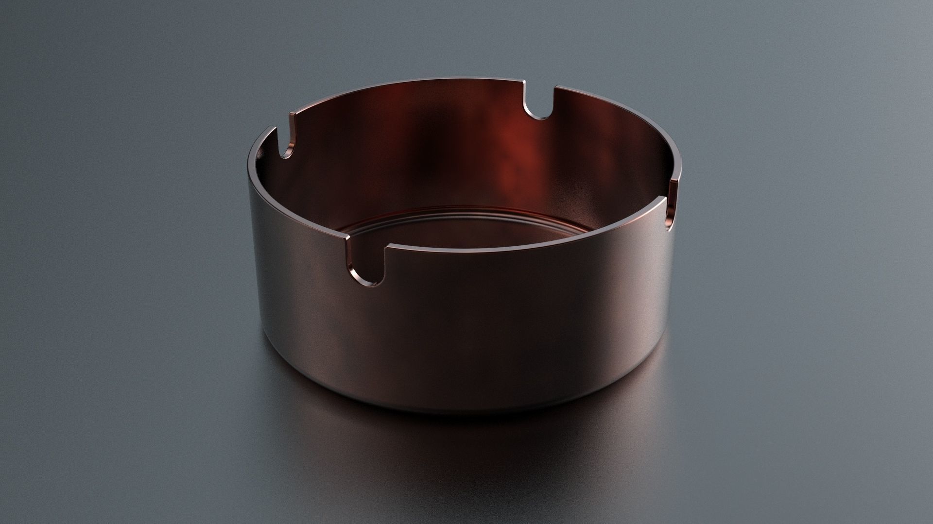 Metal Round Ashtray - 5 3D model_5