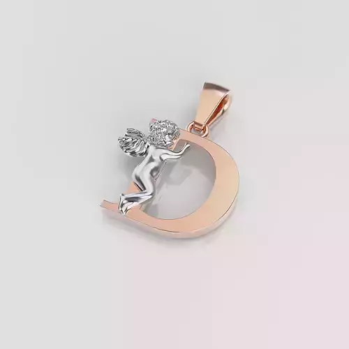 Pendant Letter D 3D print model