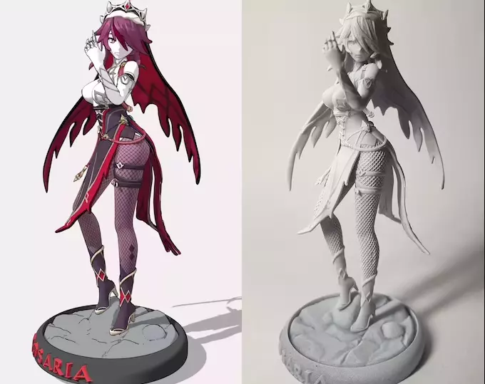 Genshin Impact - Rosaria 3D print model_0