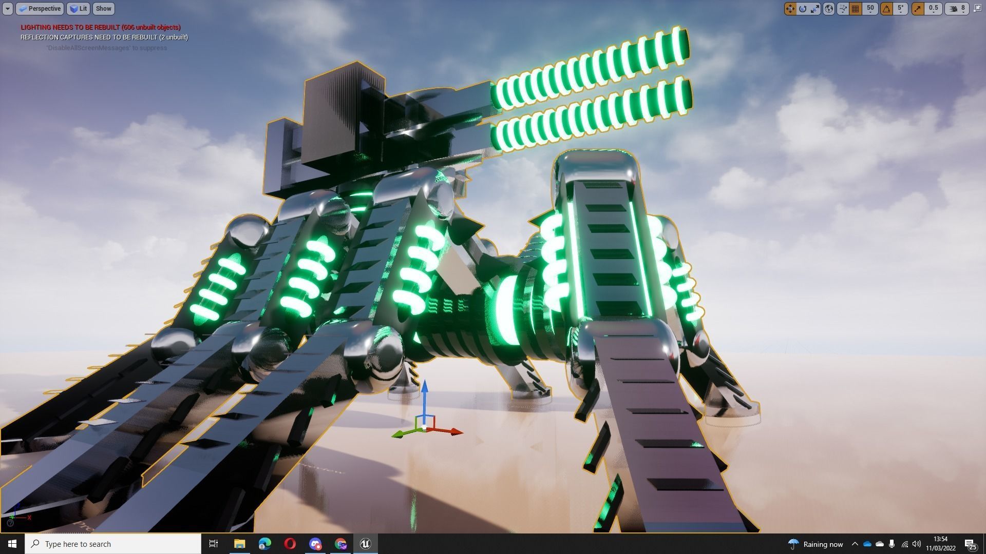 3D Cifi Turret and Spider Tank 3D model_3