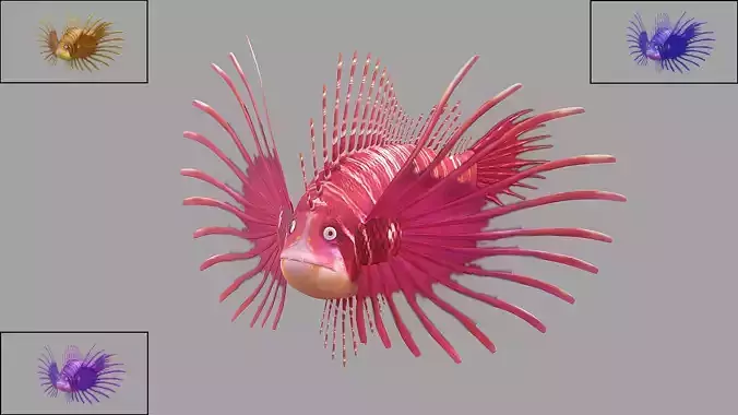 Cartoon Fish 13 Low-poly 3D model